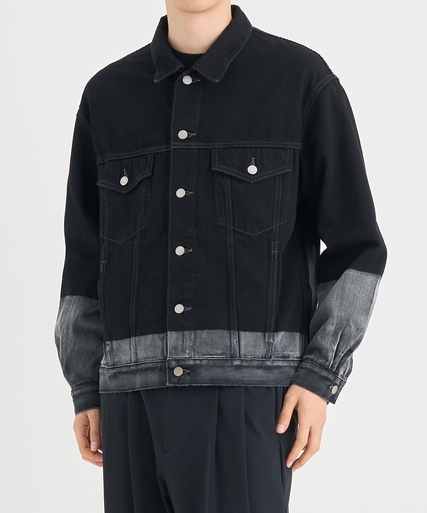 LASER PROCESSED DENIM TRUCKER JACKET