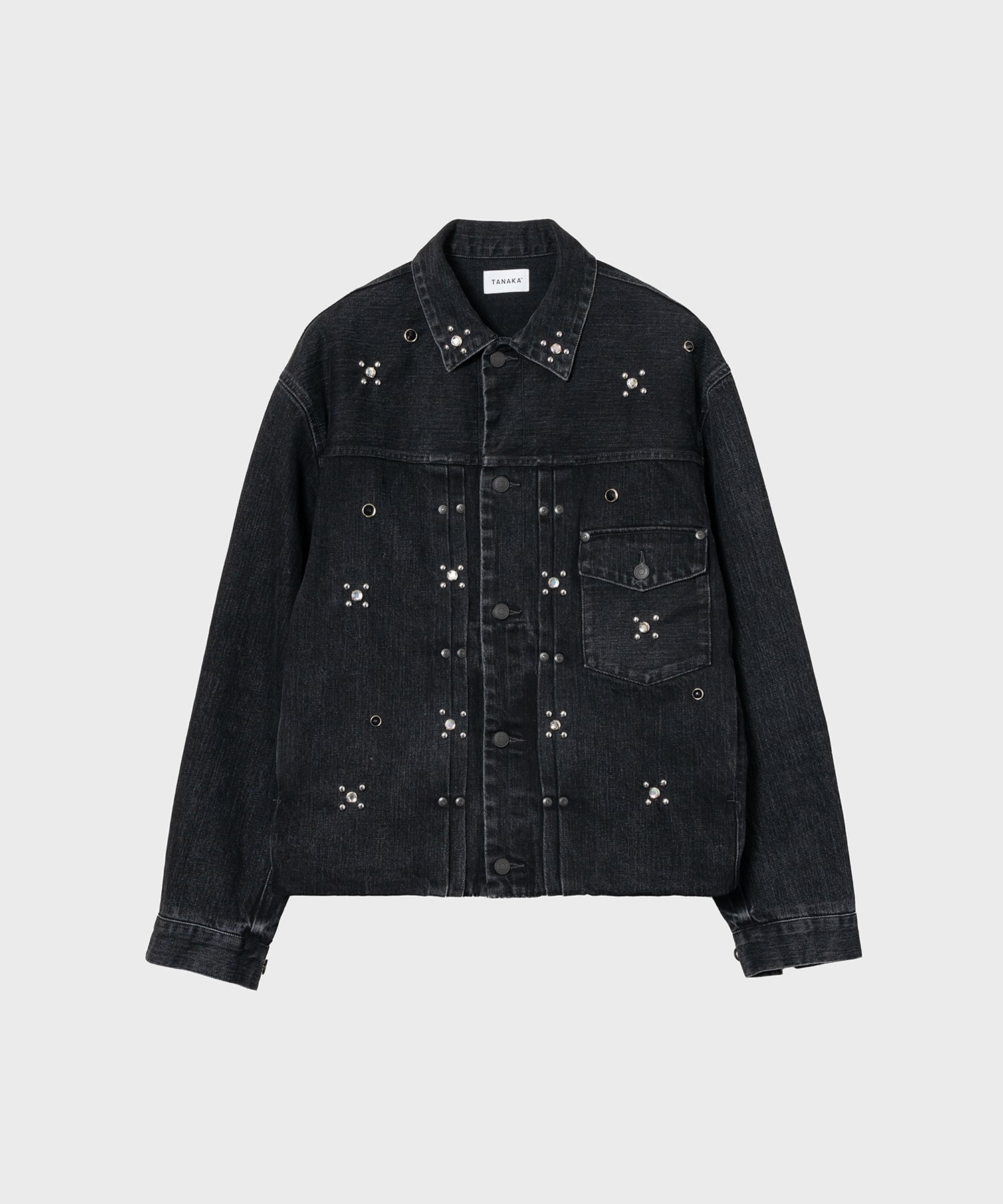 THE JEAN JACKET BLACK & SILVER STARS