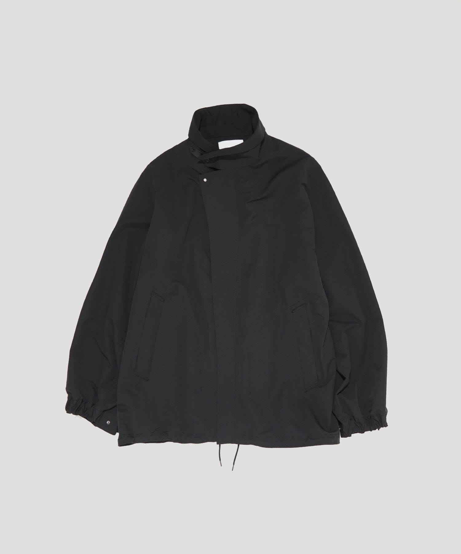 【イレニサ】別注 LEATHER TAB STAND COLLAR RAIN PARKER