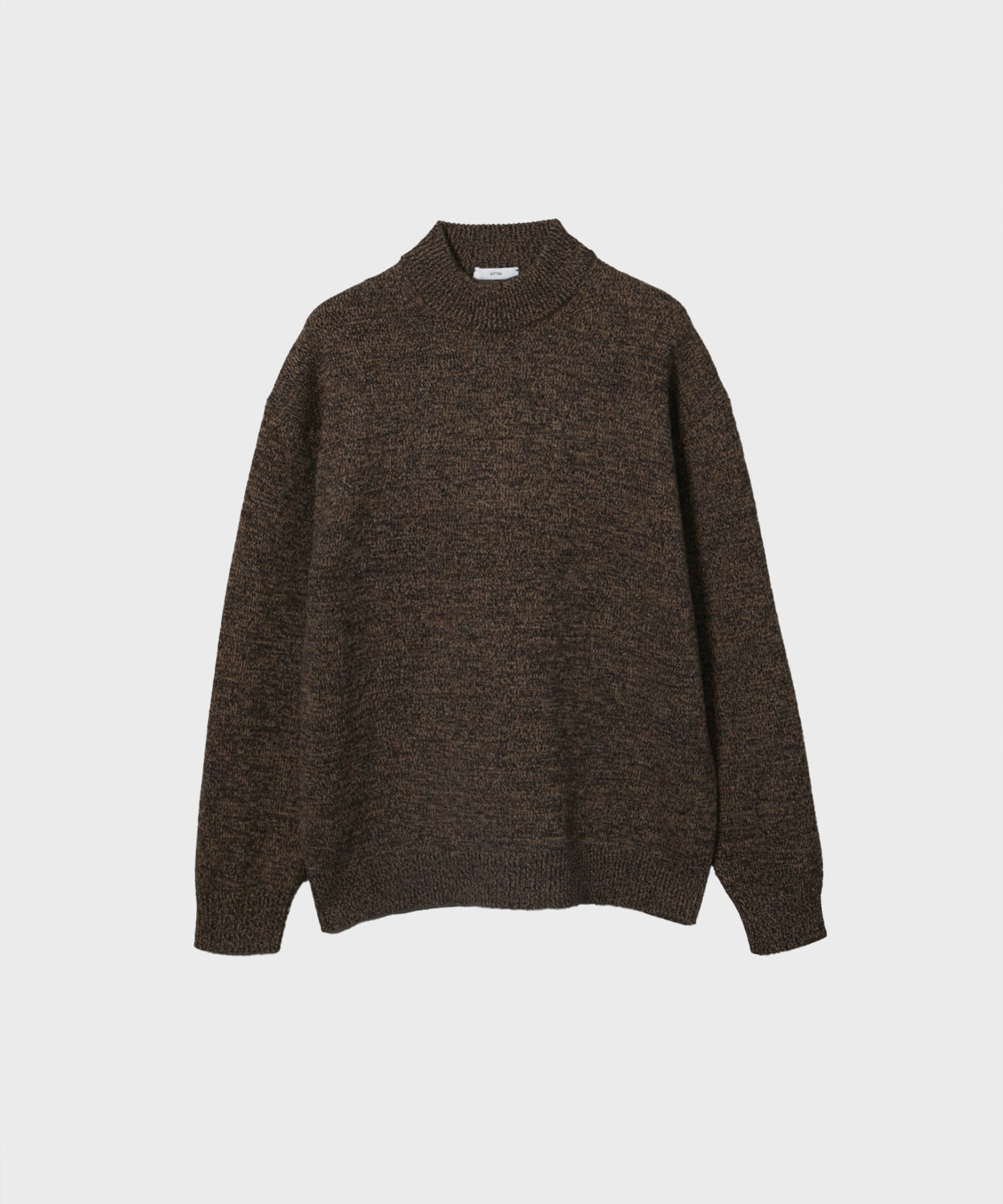 BABY WOOL  MOULINE MOCKNECK SWEATER