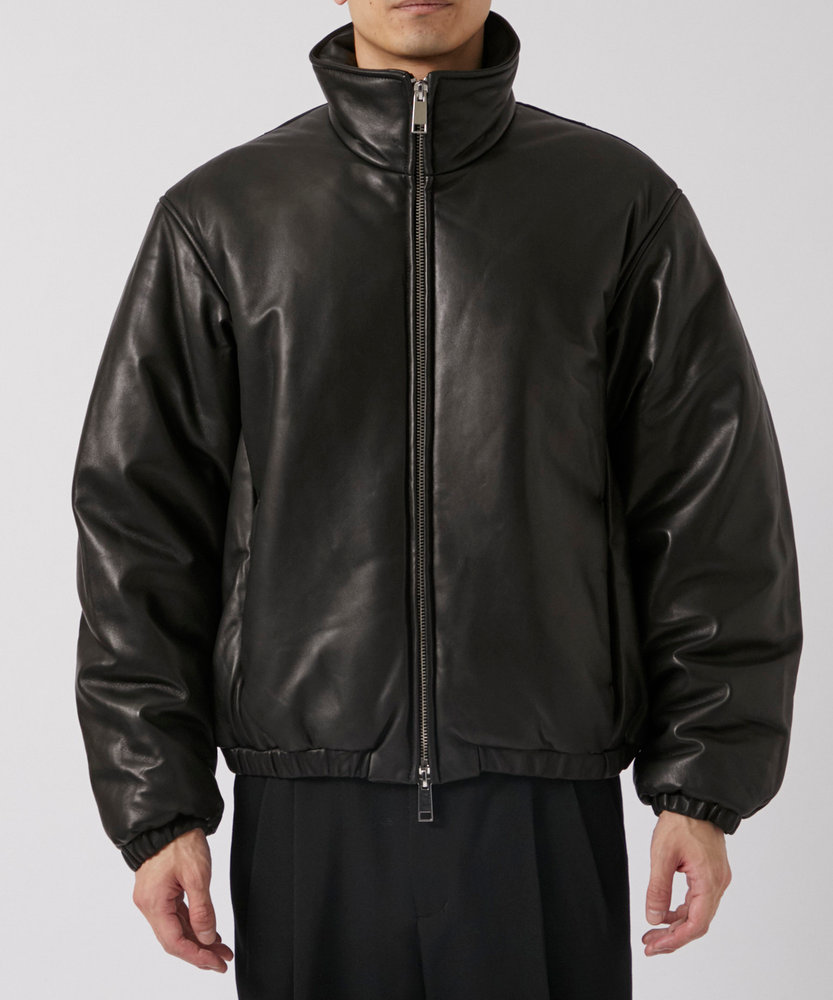 LEATHER PUFFER BLOUSON