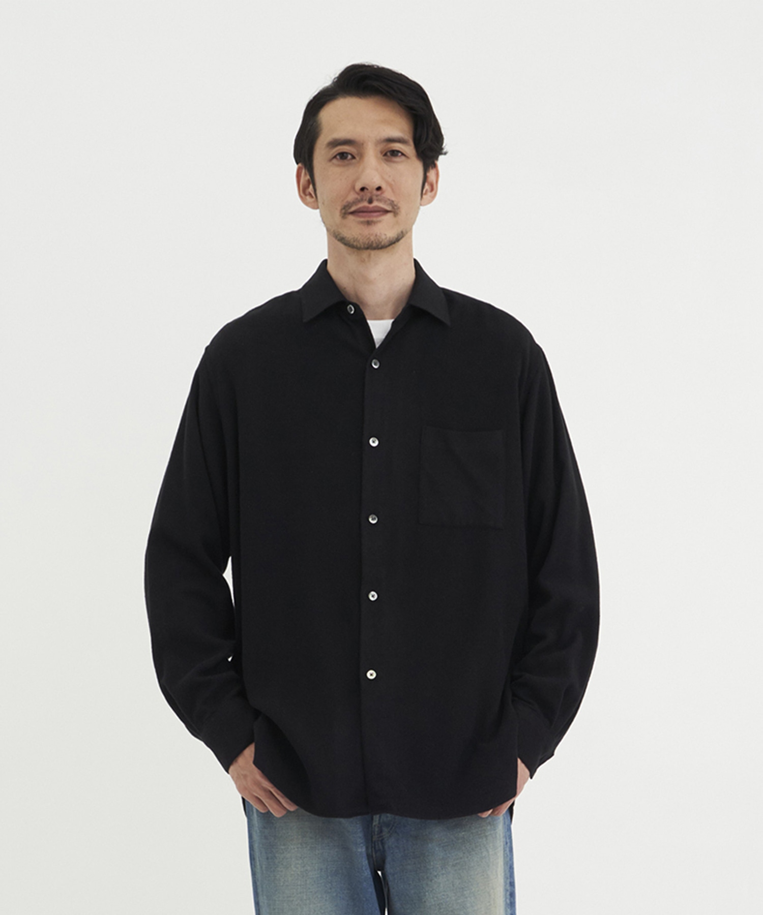 RAYON SILK FLANNEL OVERSIZED DOWN PAT SHIRT