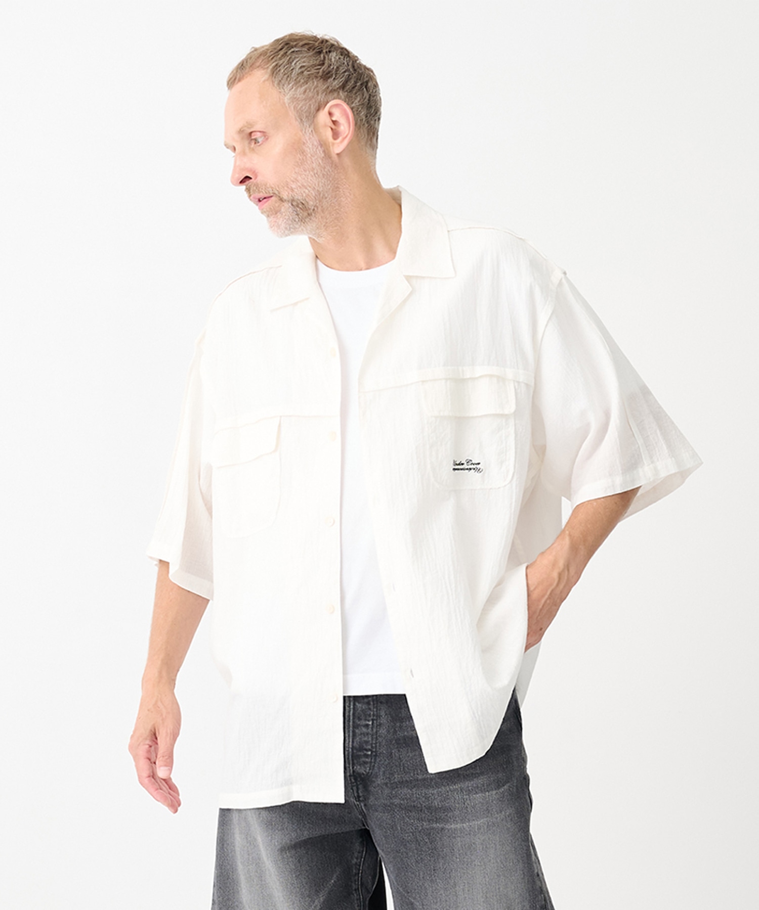 【アンダーカバー】UP1F4409 S/S Open Coller Shirts