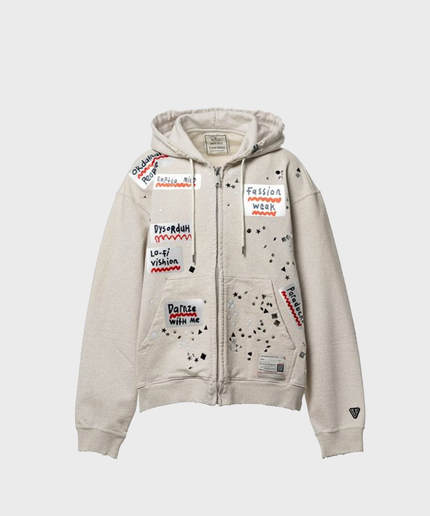 EMBELLISHED STICKER PARKA