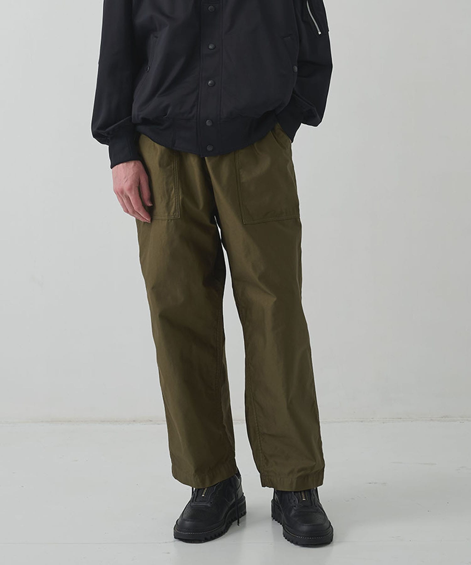 綿バックサテン 製品染 Pants