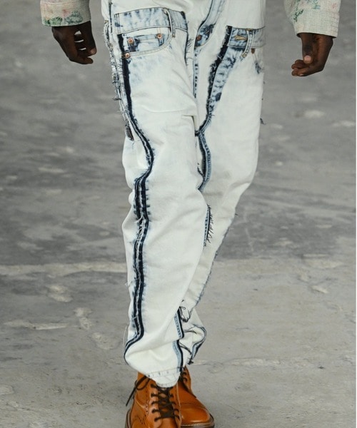 綿綿デニム 製品加工 Bleach pants