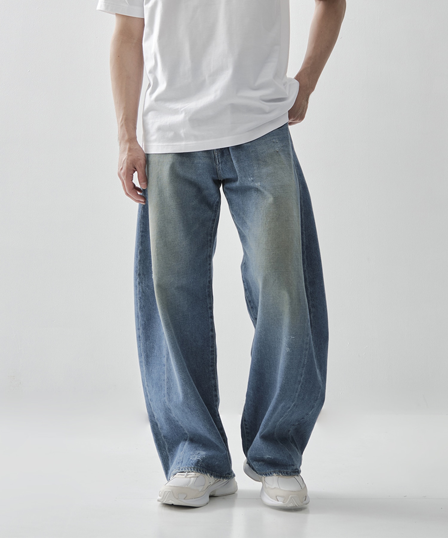 【シュタイン】DEFORMATION WIDE DENIM JEANS