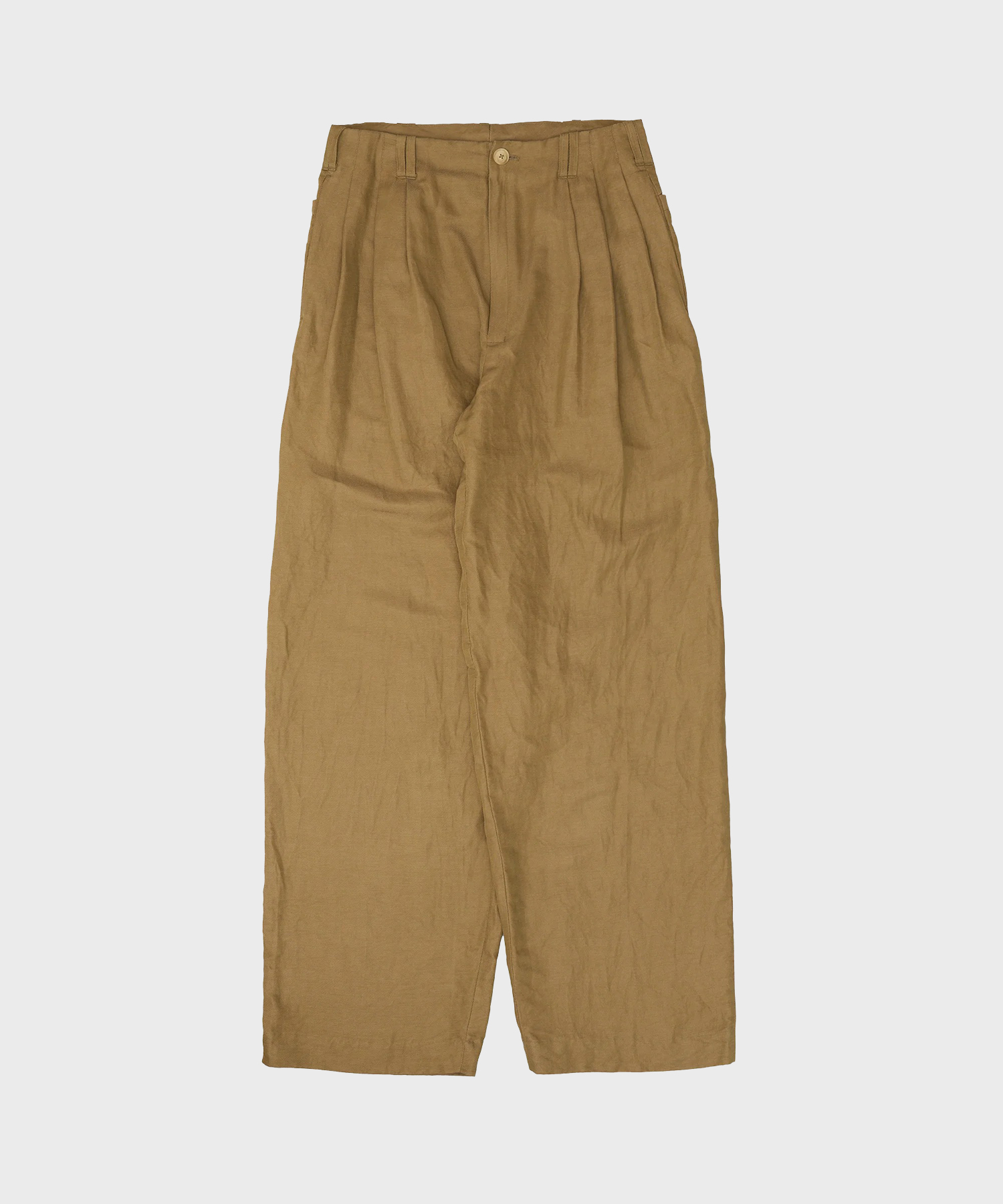 【ヨーク】Linen Silk Kersey 3pleated Tapered Trousers