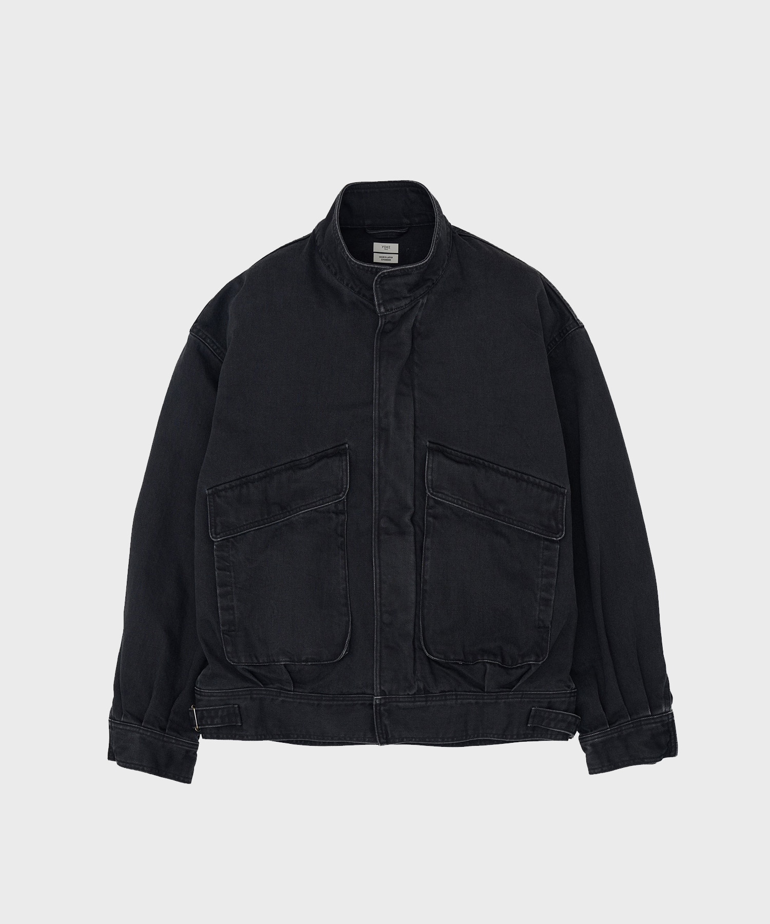 【ヨーク】Cotton Denim Stand Collar Blouson