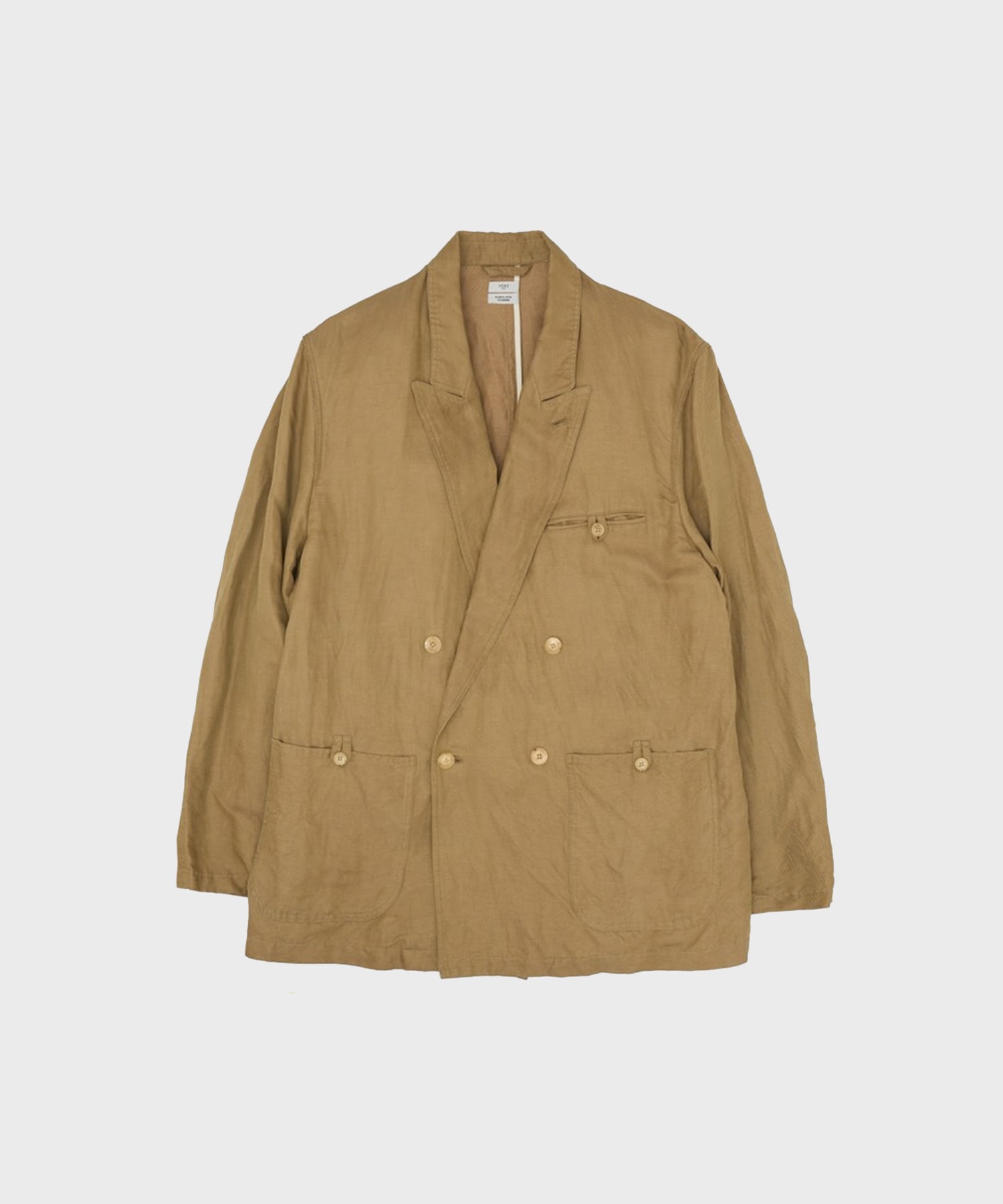 【ヨーク】Linen Silk Kersey Double Breasted Blezer