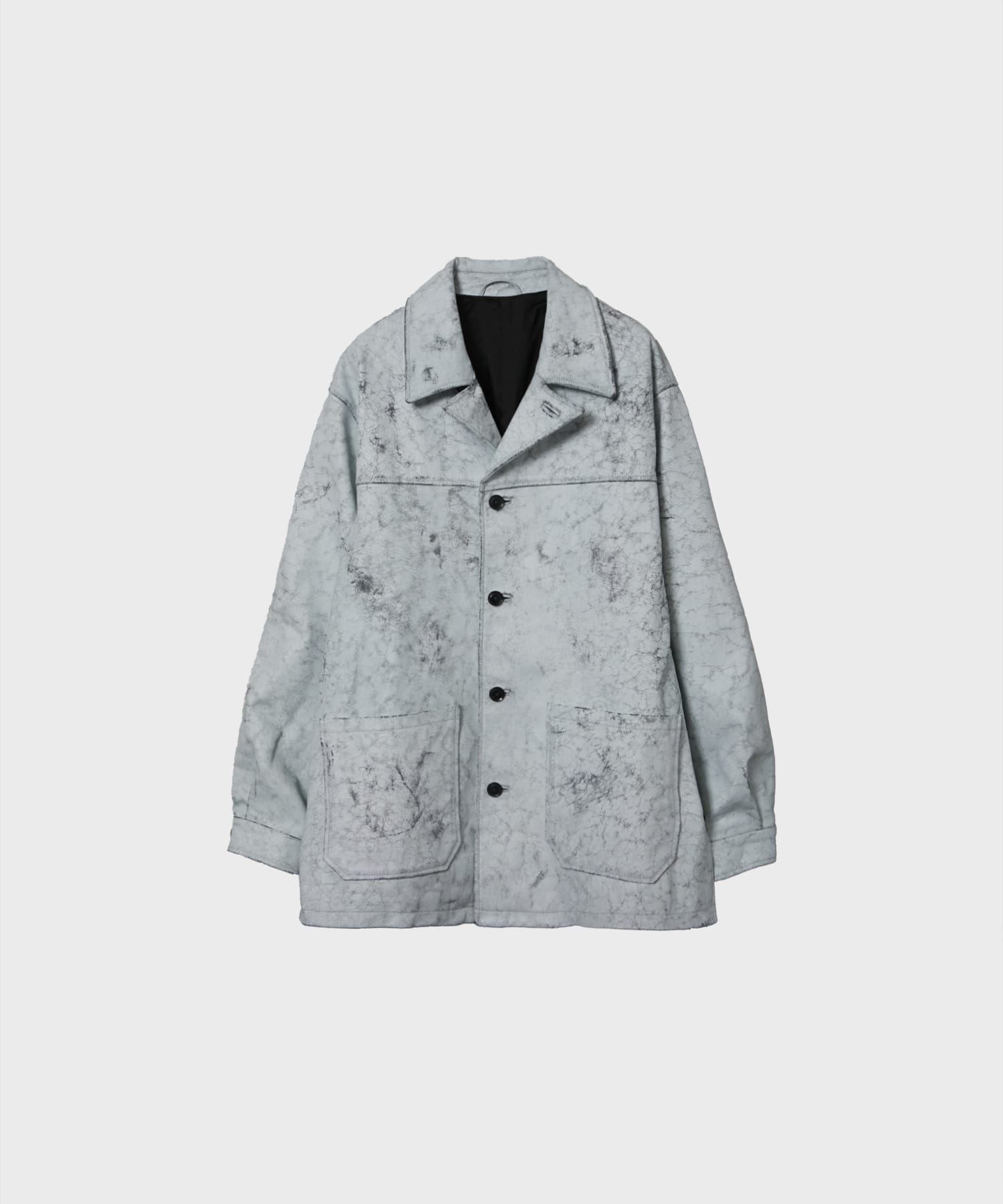 CRACKED GOAT LEATHER CAR COAT