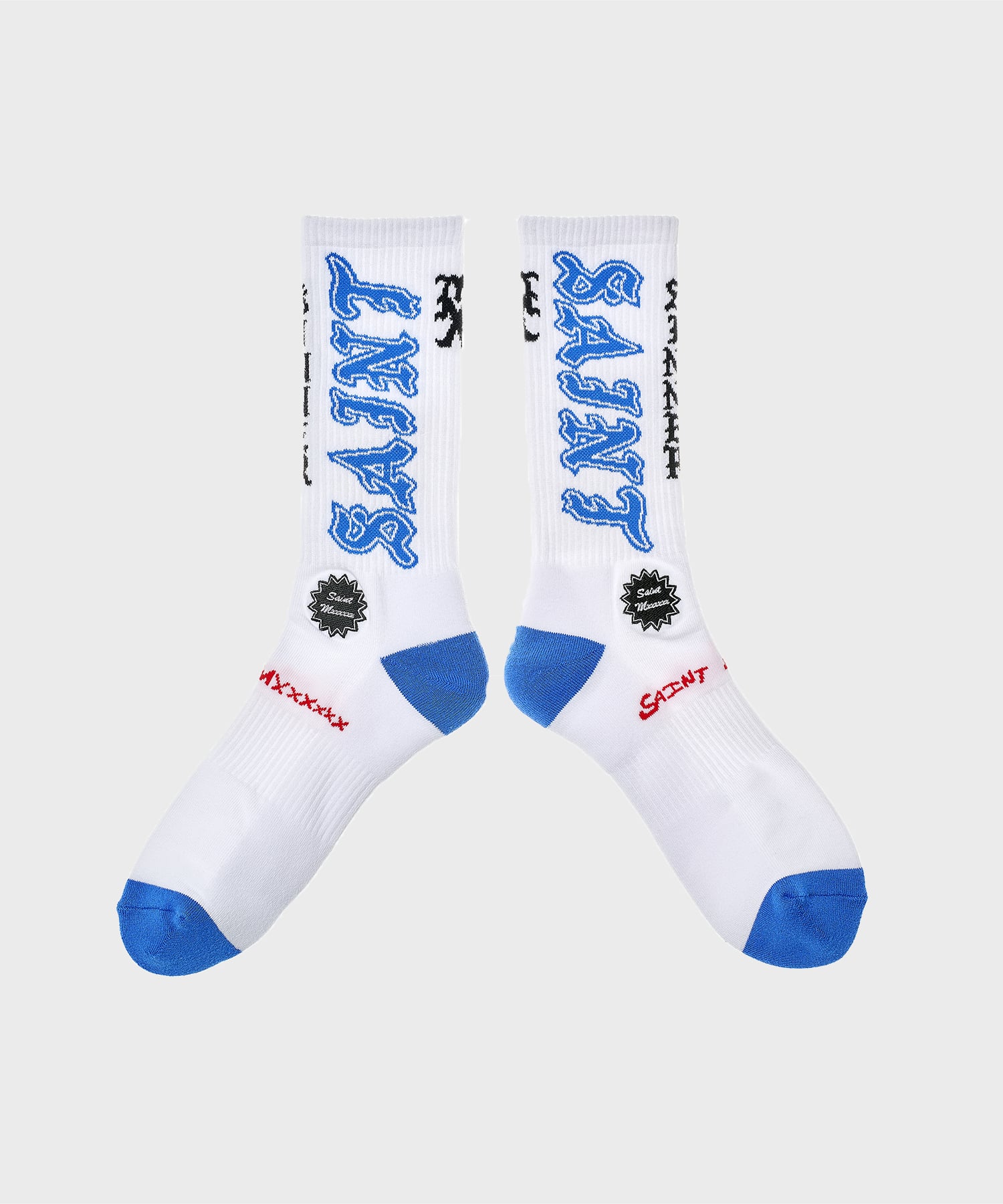 【セントマイケル】SM-MK8-0000-107/SOCKS/SAINT/WHITE+BLUE