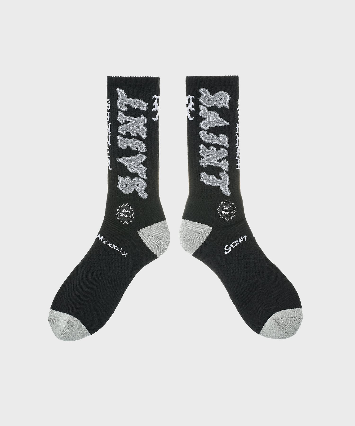 【セントマイケル】SM-MK8-0000-109/SOCKS/SAINT/BLACK+GRAY