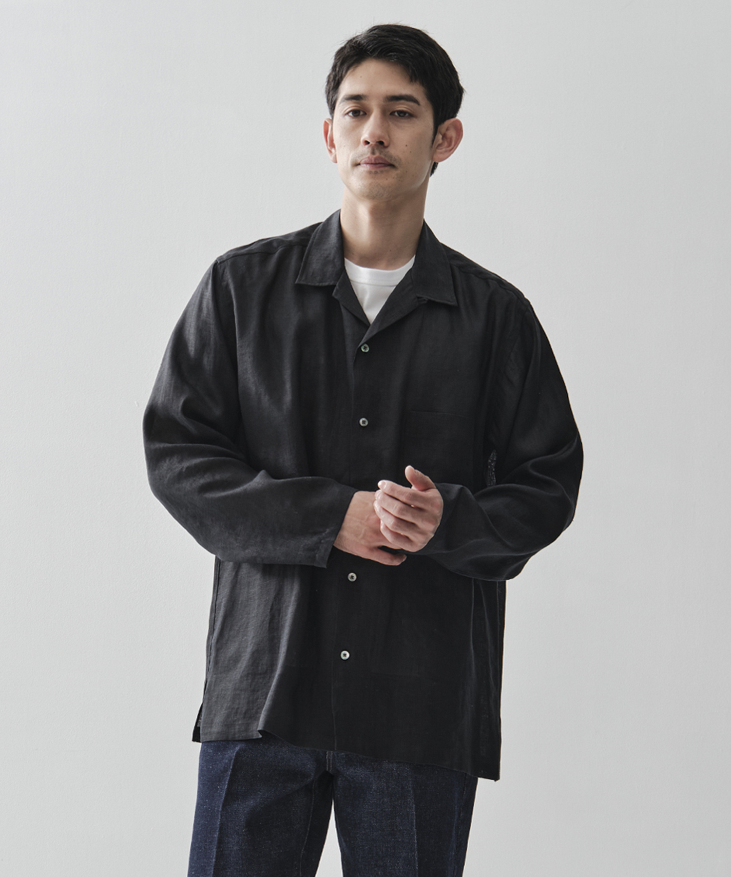 COMFORT FIT OPEN COLLAR SHIRT