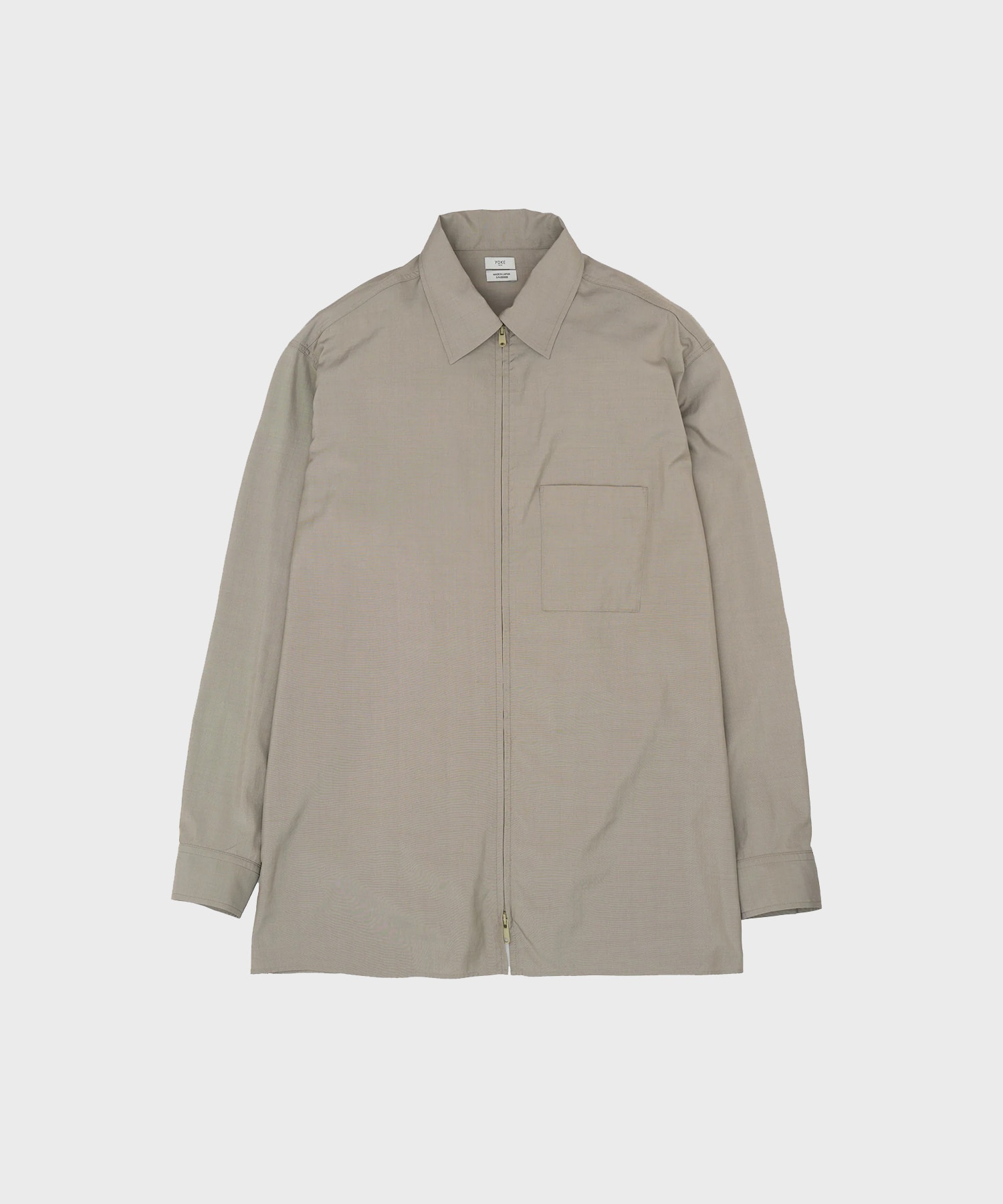 【ヨーク】Silk Nylon Zip Shirt