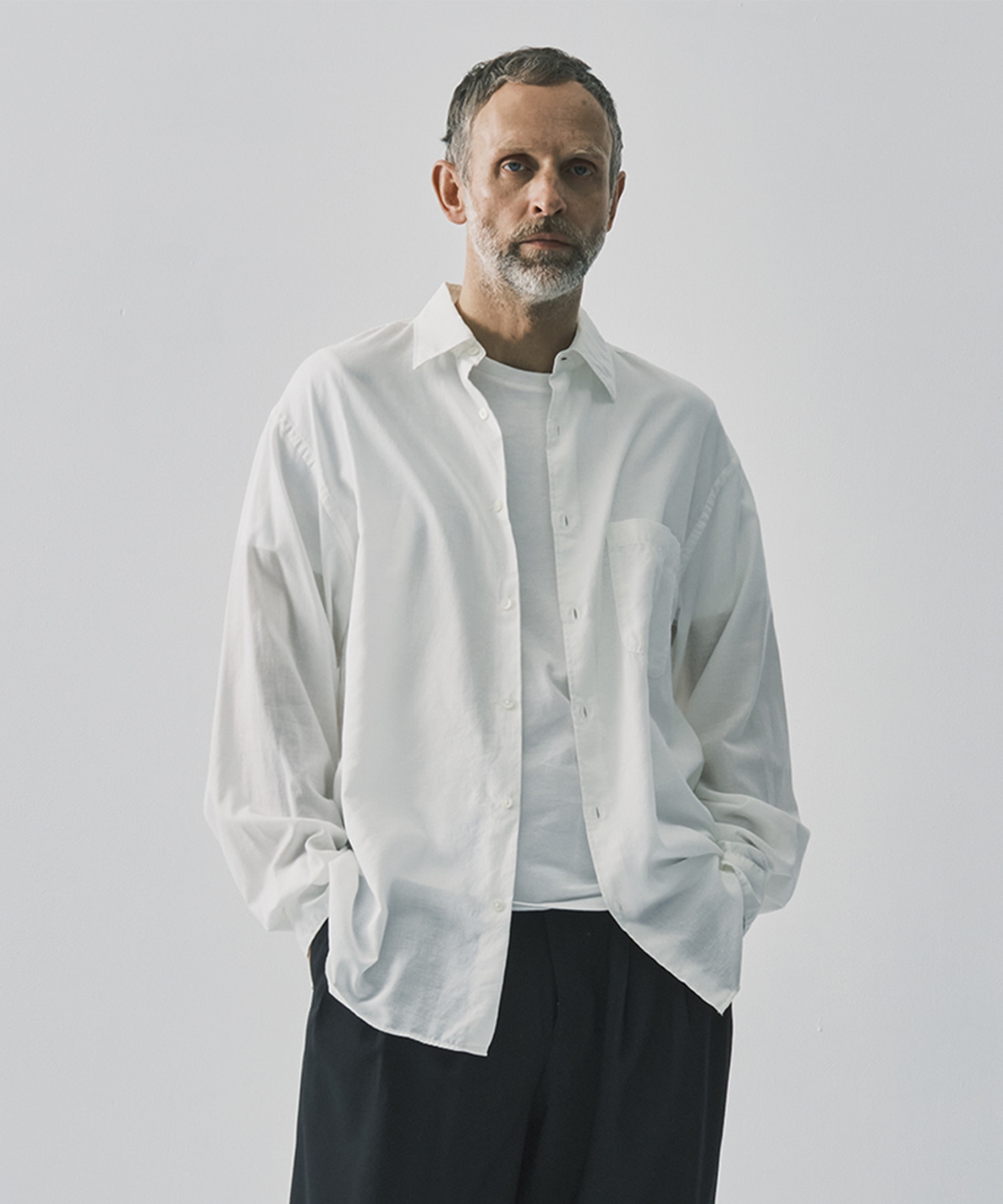 Cotton Silk Twill Garment-dyed Loosed Shirt