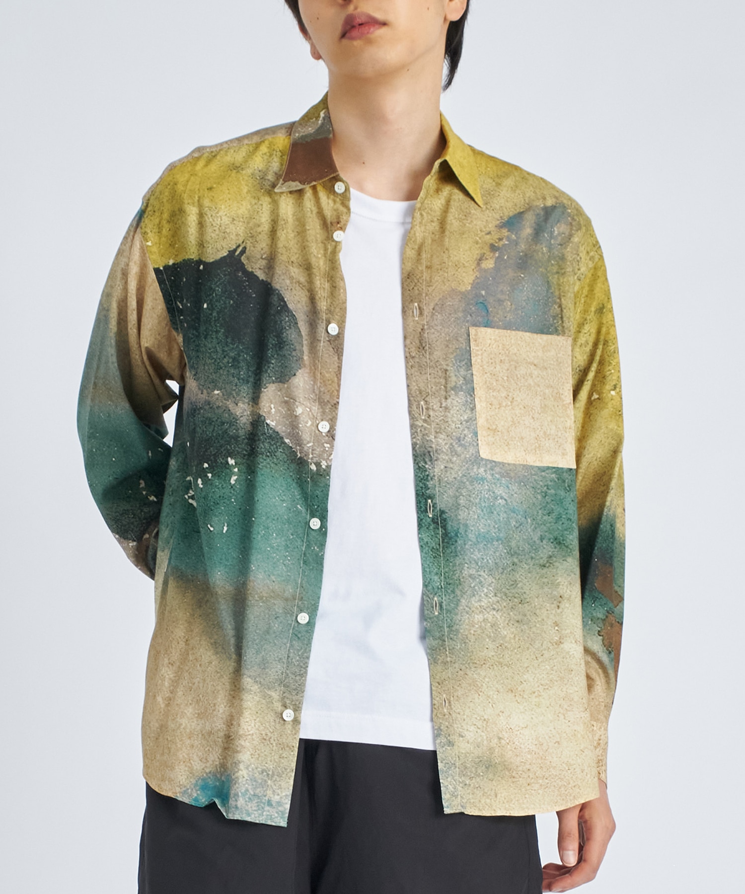 LANDSCAPE PRINTED REGULAR COLLAR SHIRT
