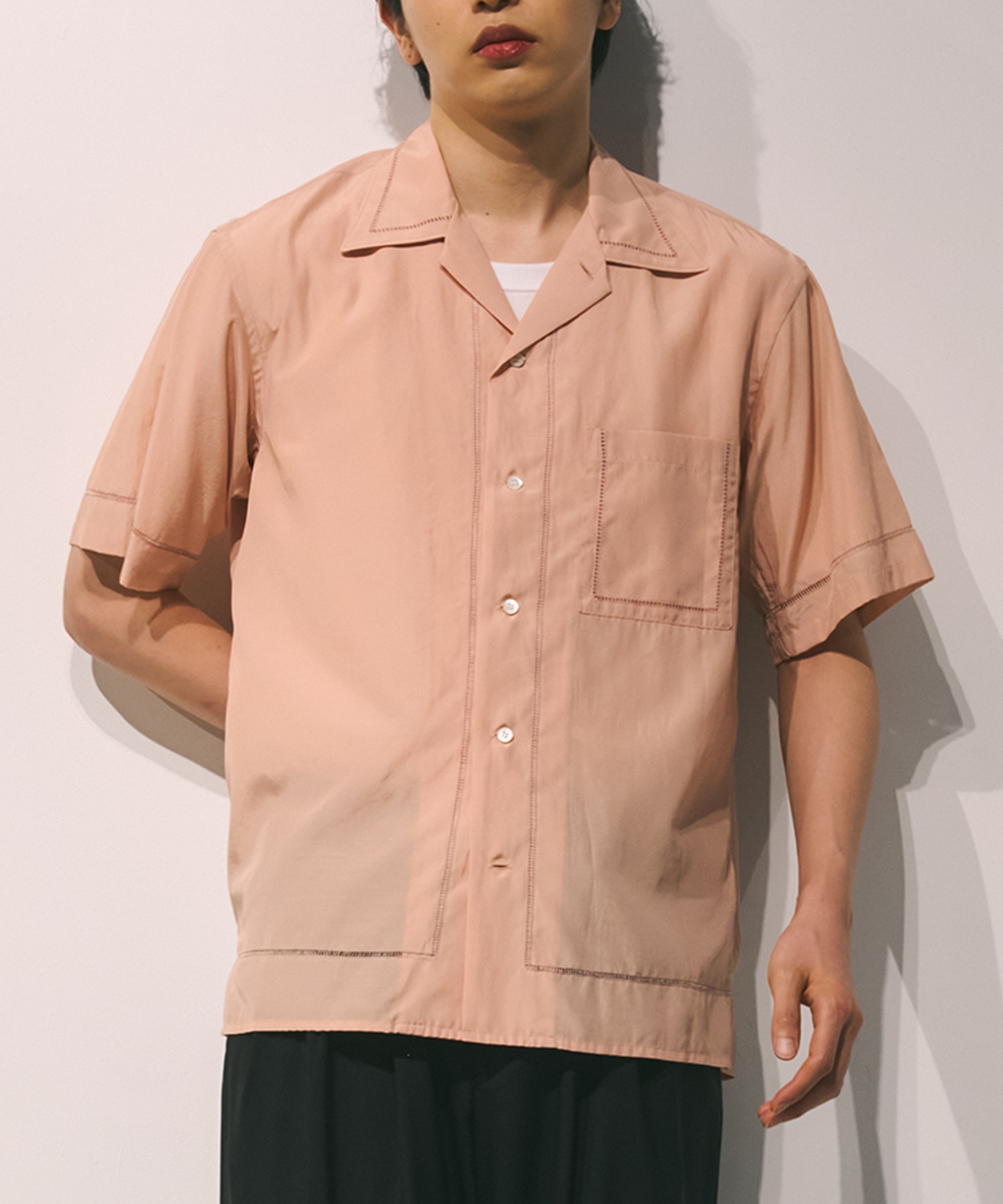 EMBROIDERY OPEN COLLAR
