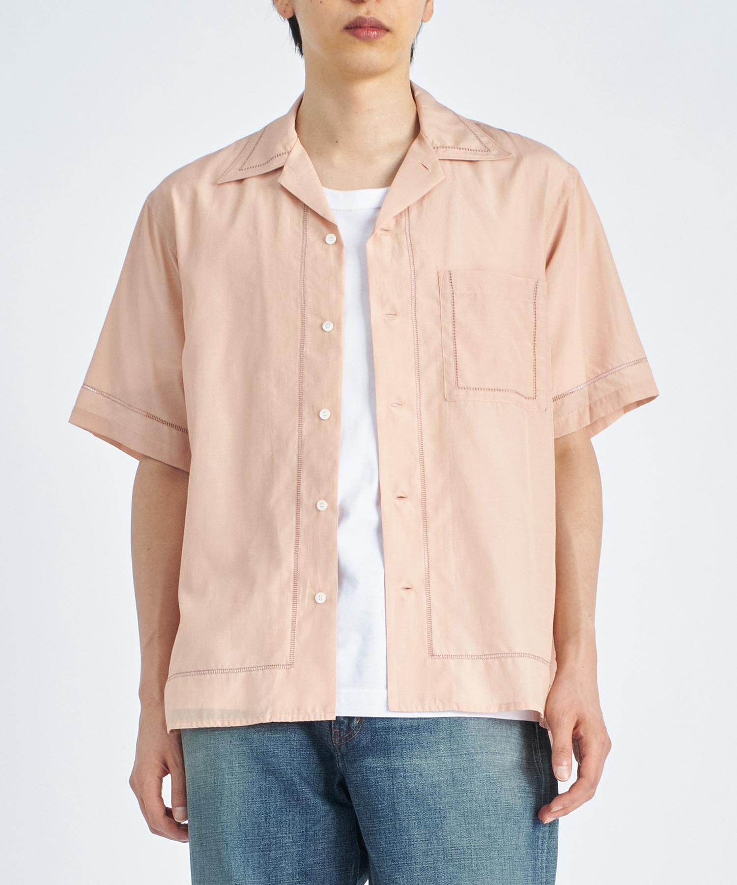 EMBROIDERY OPEN COLLAR