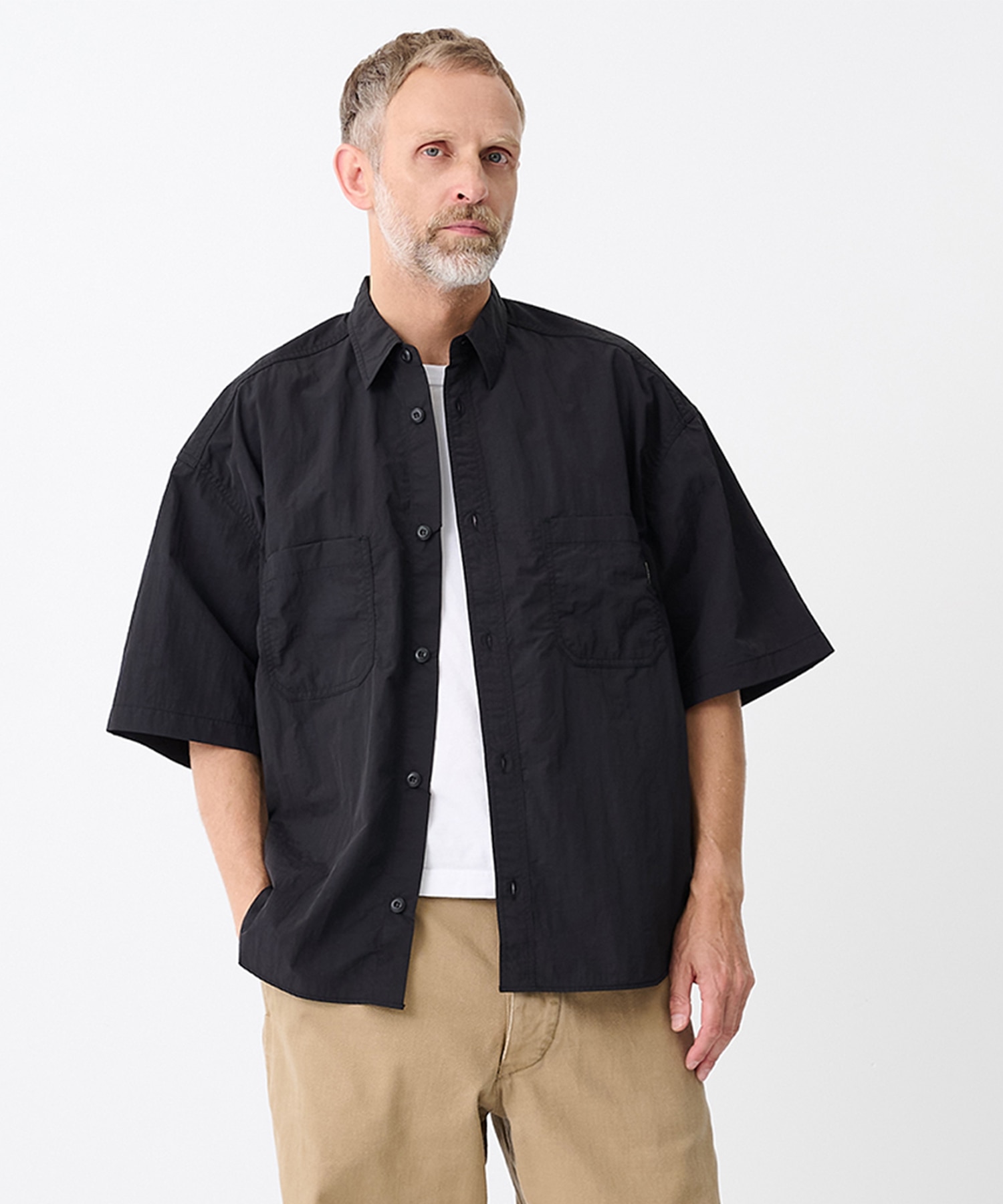 【コムデギャルソンオム】ナイロンタッサー S/S Shirts