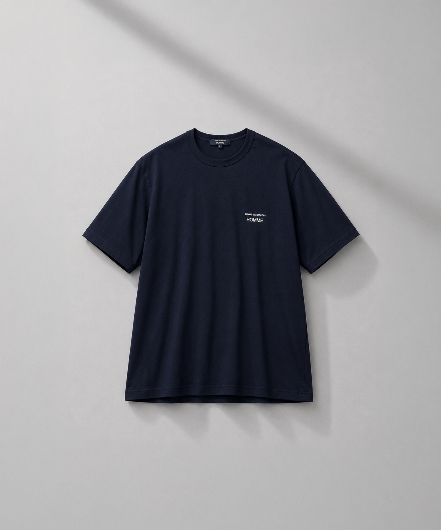 【コムデギャルソンオム】綿天竺 製品プリント S/S Tee