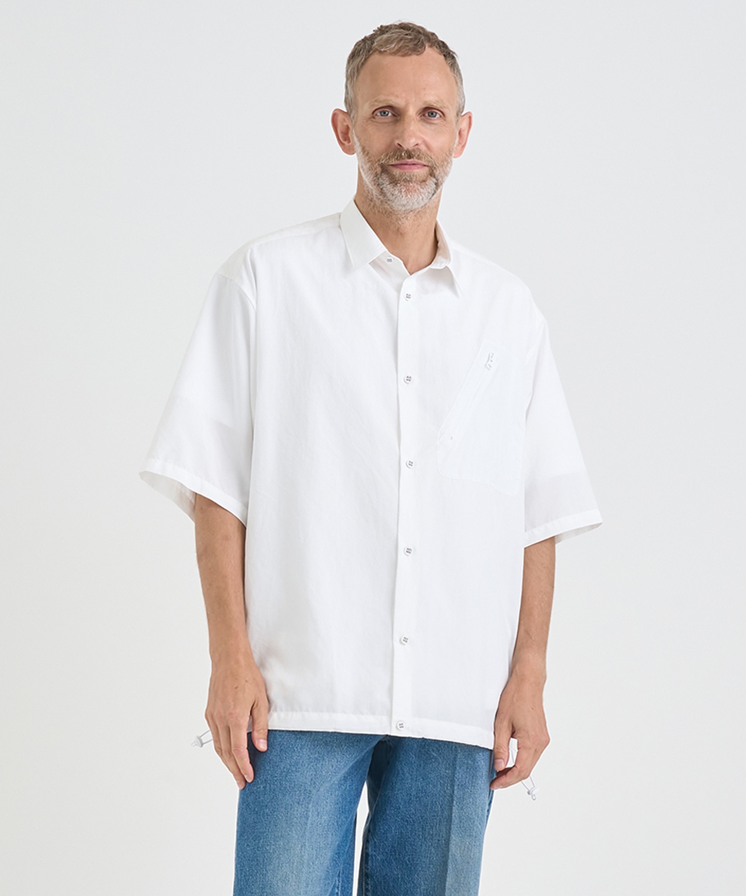 別注 DRAW CORD S/S POCKET SHIRTS