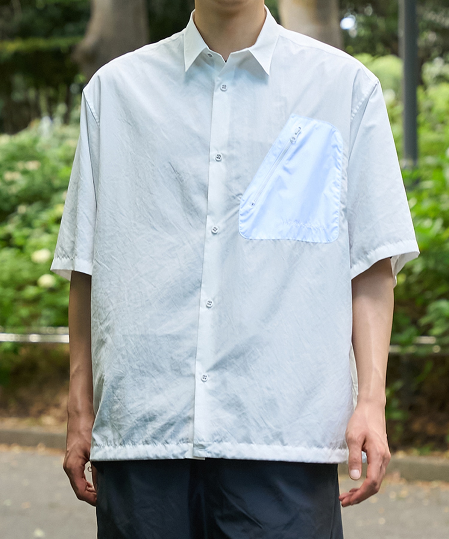 別注 DRAW CORD S/S POCKET SHIRTS