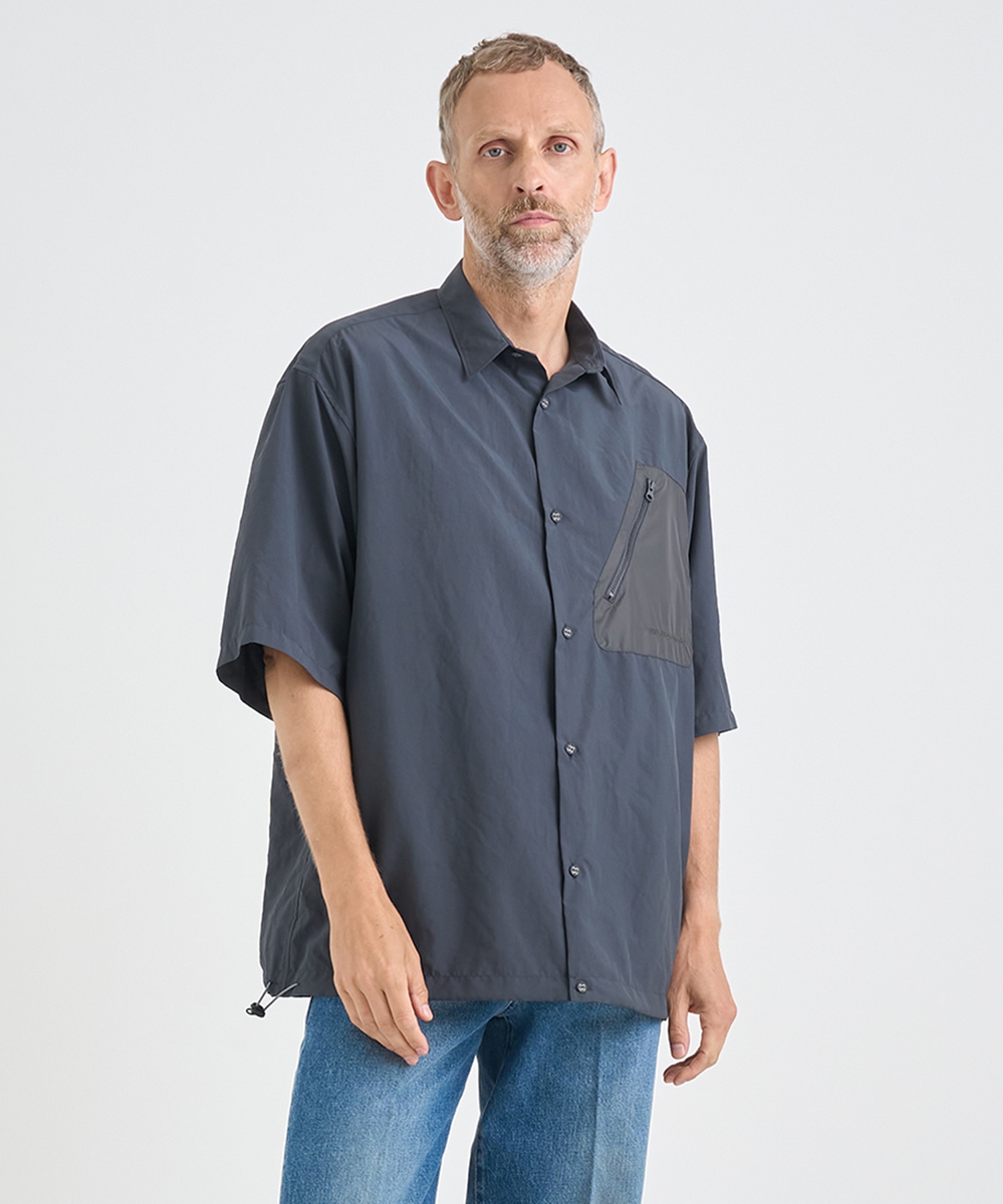 別注DRAW CORD S/S POCKET SHIRTS