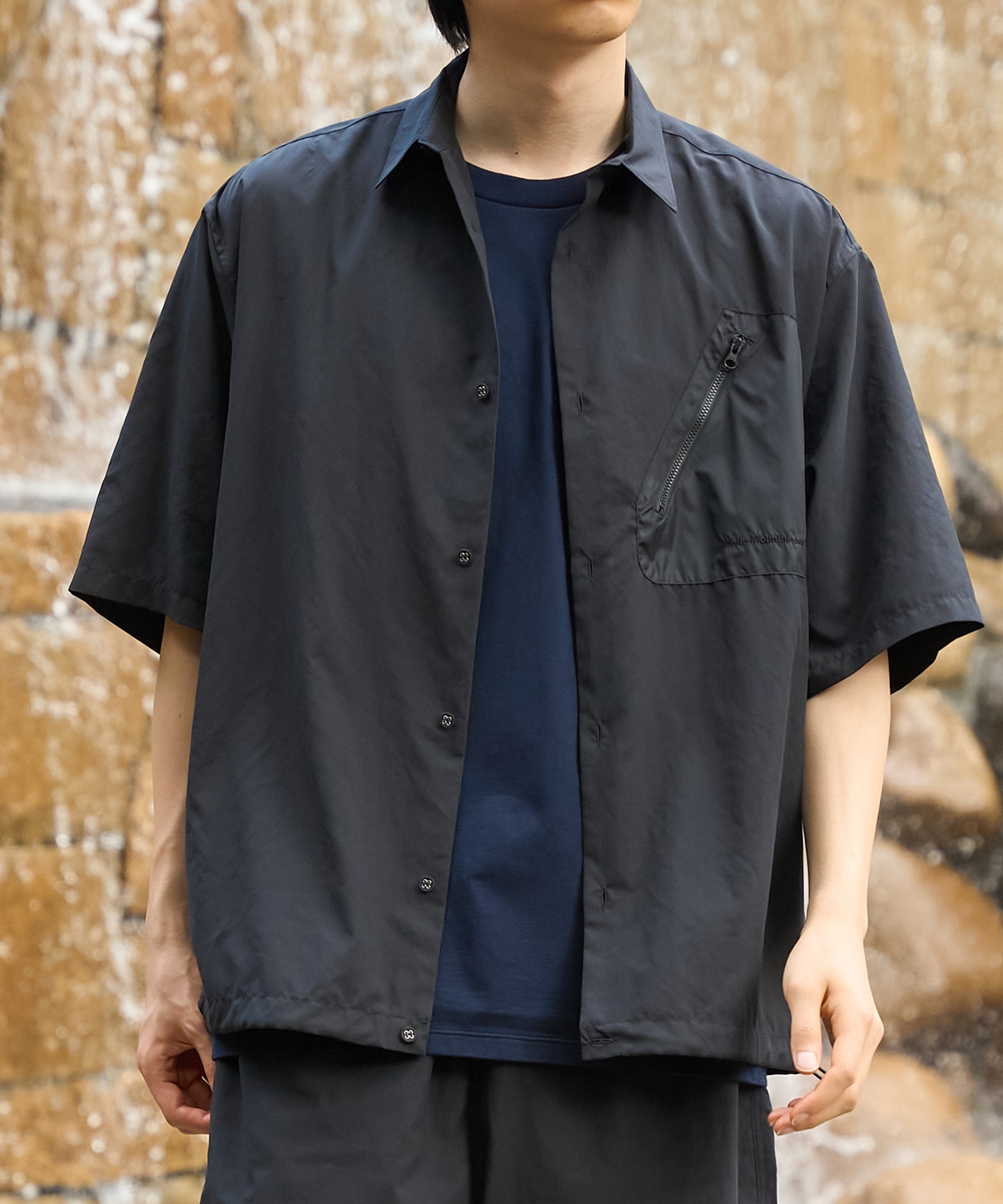 別注 DRAW CORD S/S POCKET SHIRTS
