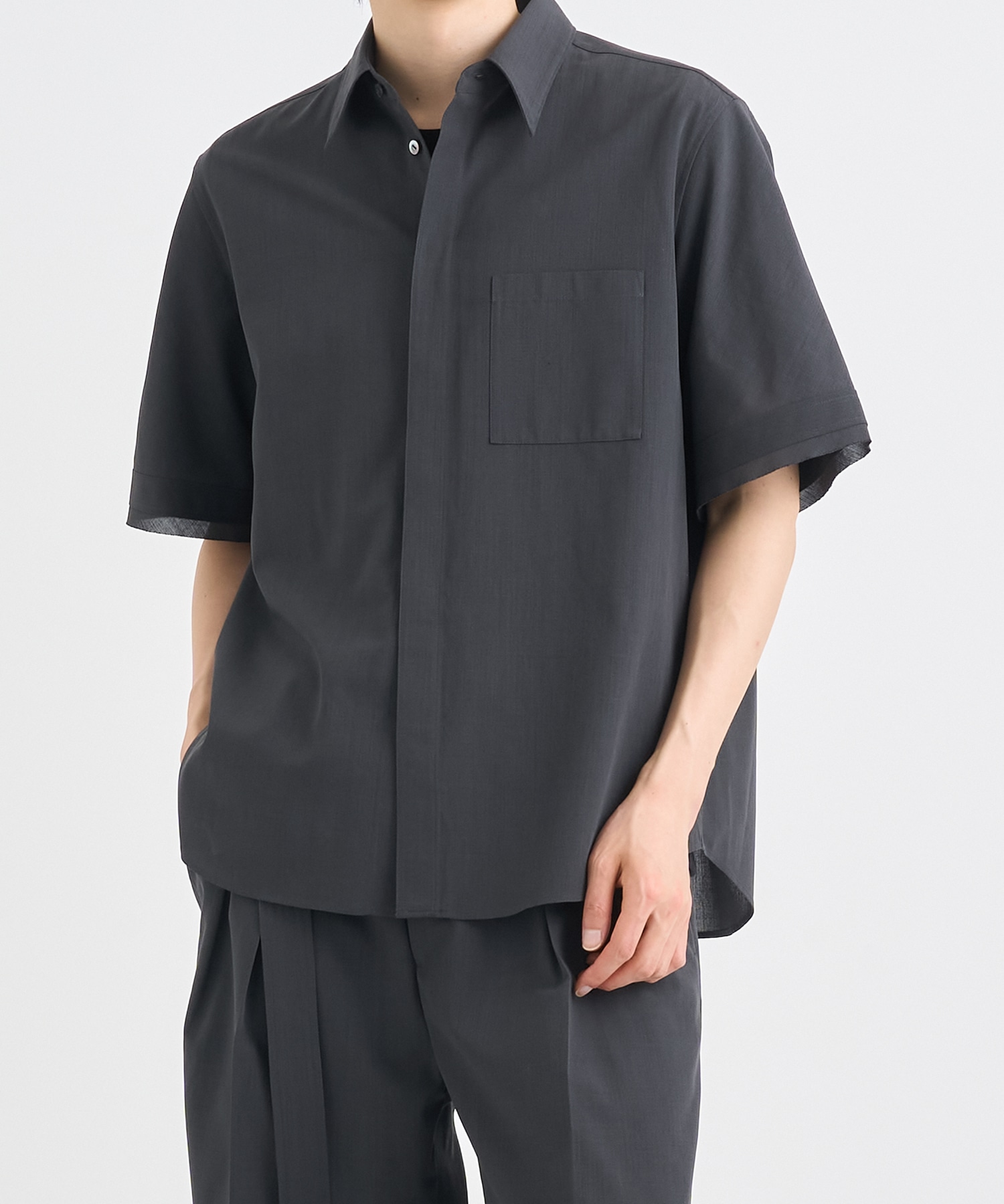 別注 REGULAR COLLAR SHORT-SLEEVED SHIRT