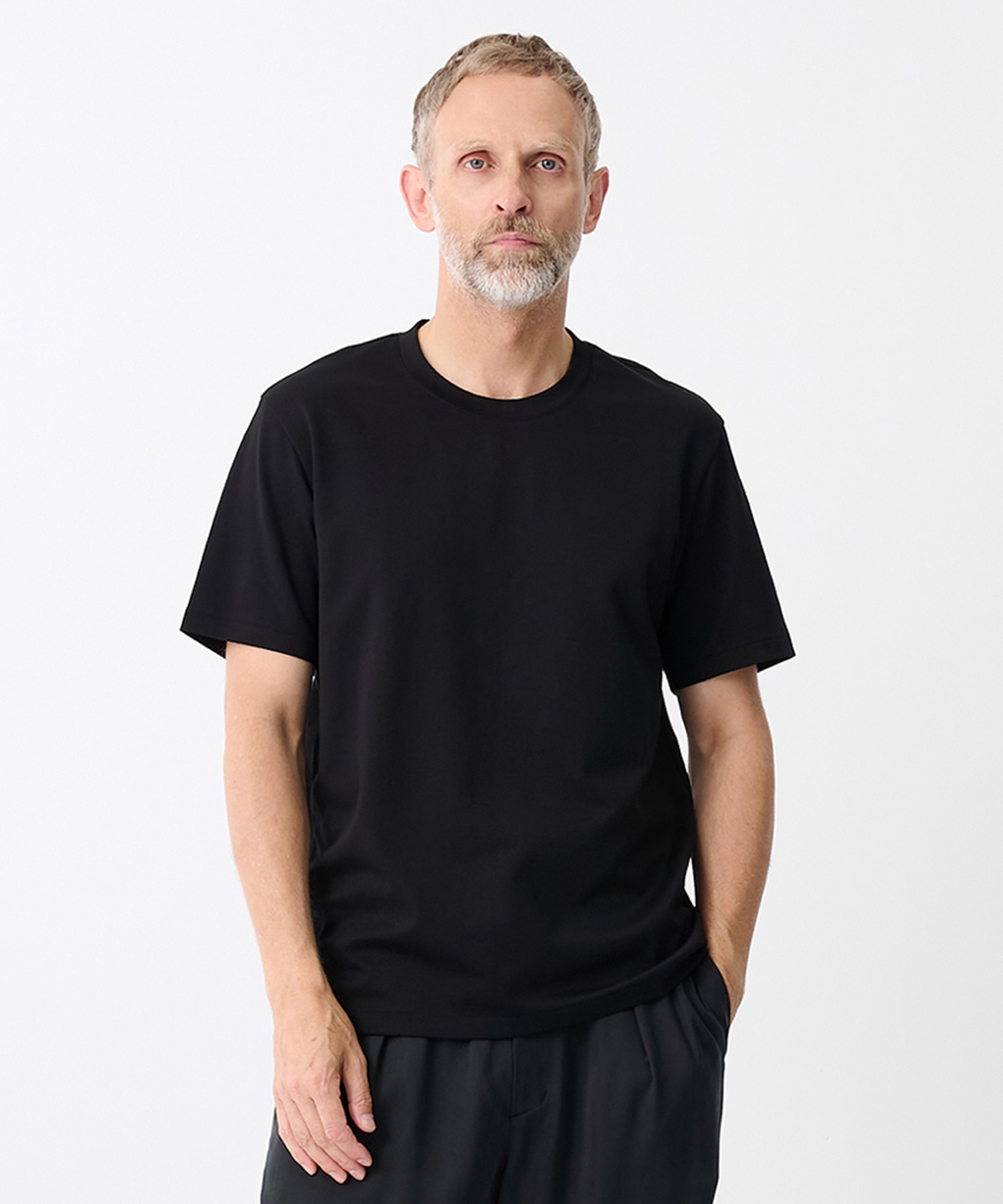 COTTON DOUBLE FACE SLIM FIT S/S TEE