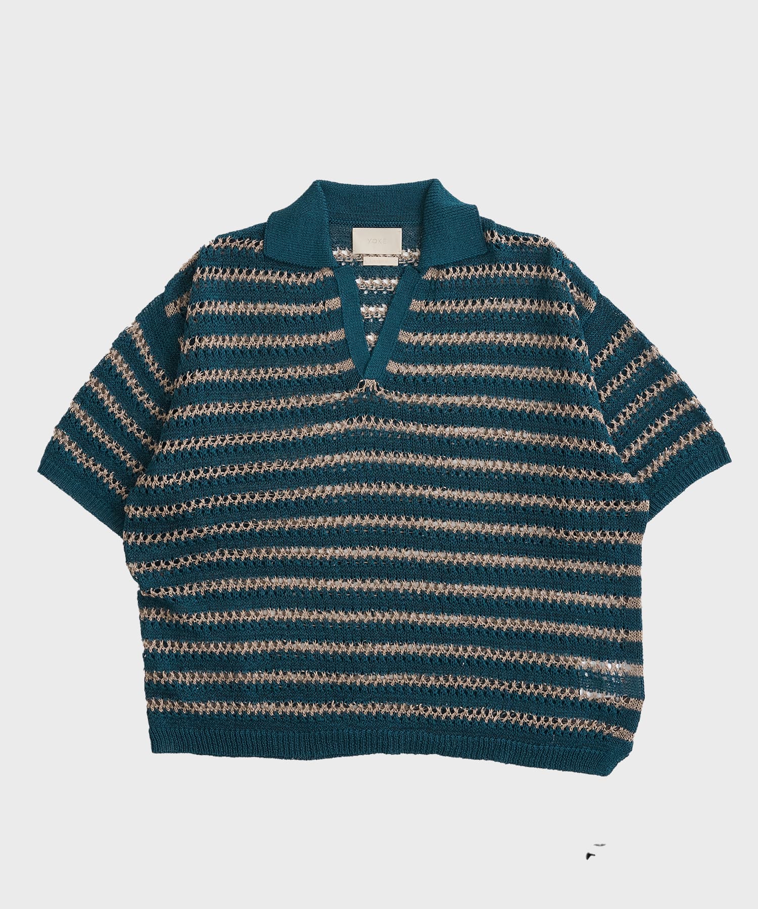 YOKE ニットベスト YOKE(ヨーク) 21SSMESHED CREW NECK RIB VESTニットベスト