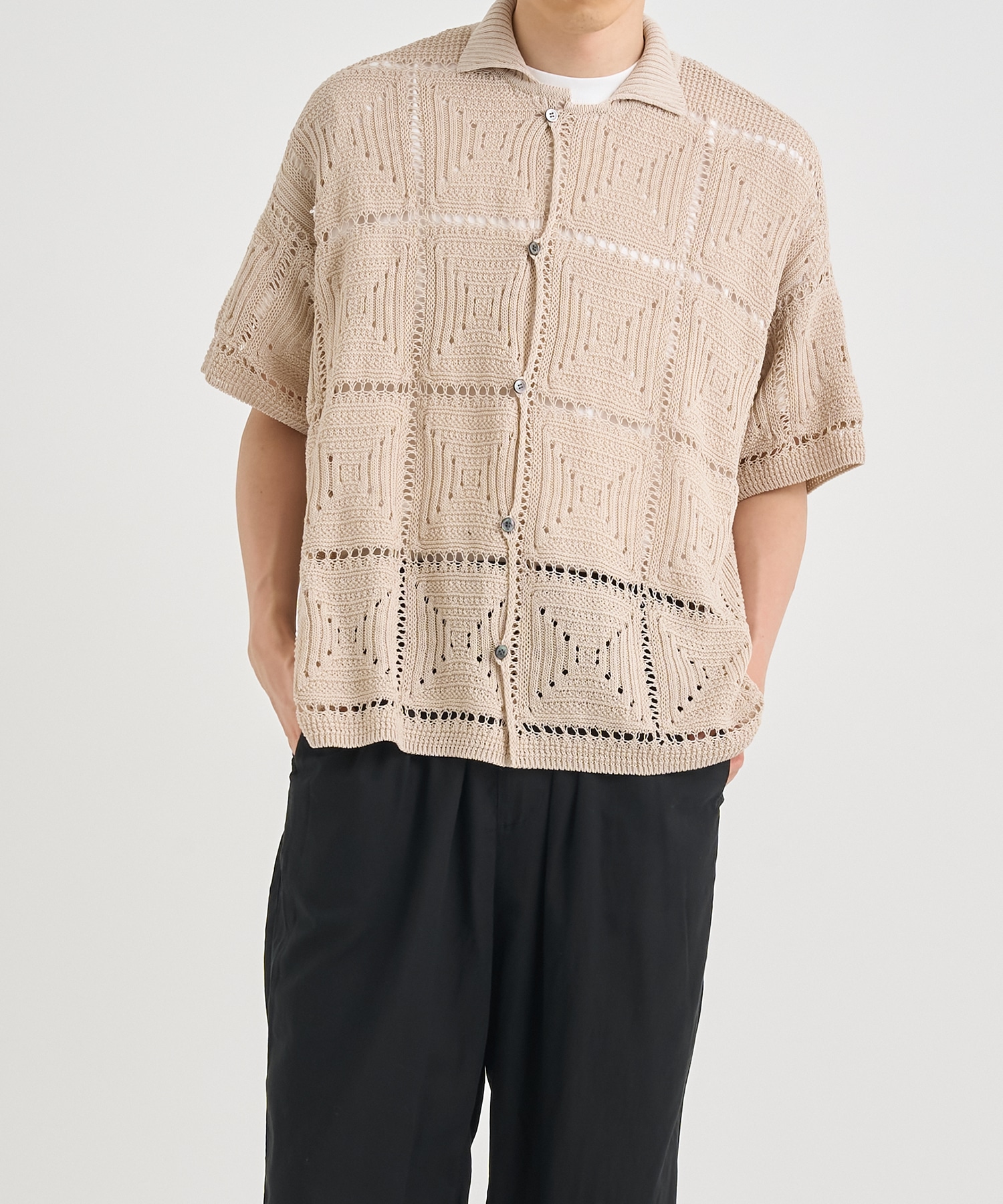 CROCHET KNIT SHIRT