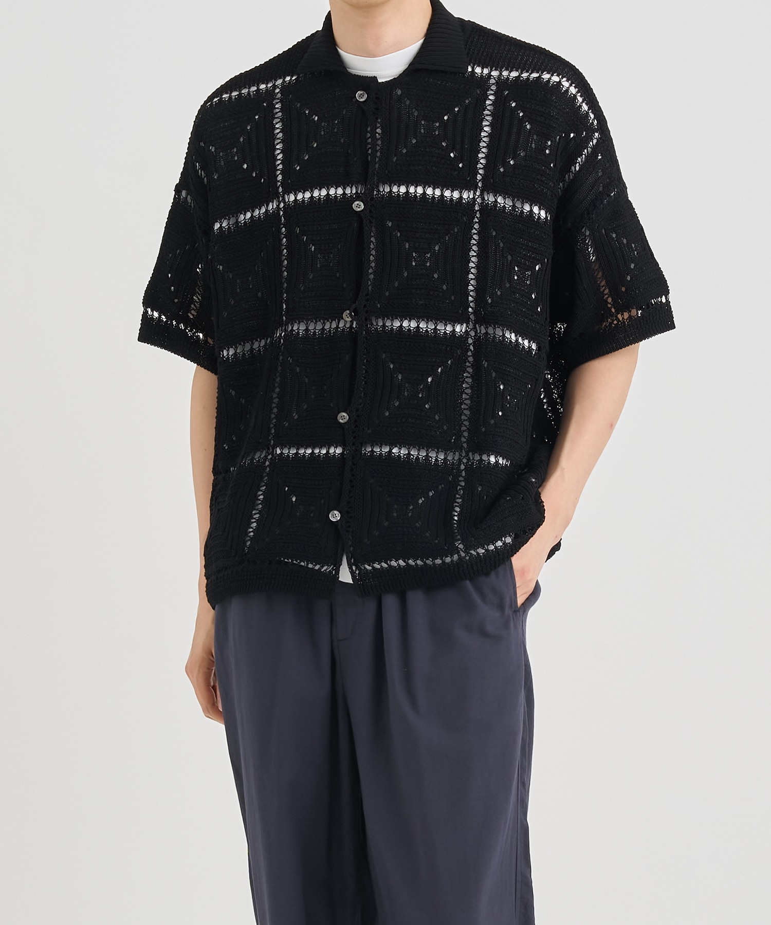 CROCHET KNIT SHIRT