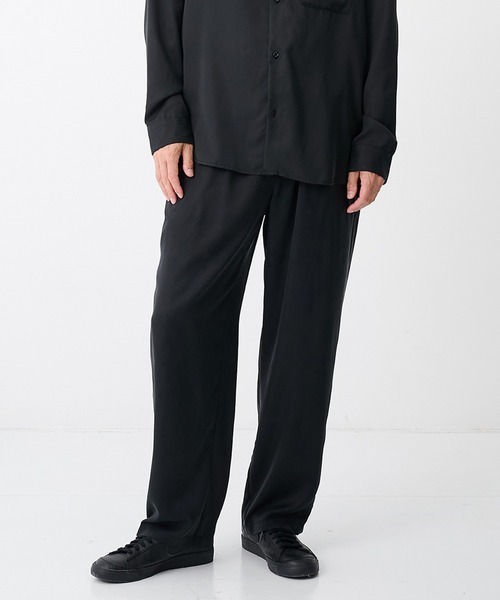 CU/PE FIBRIL SATIN EASY TROUSERS