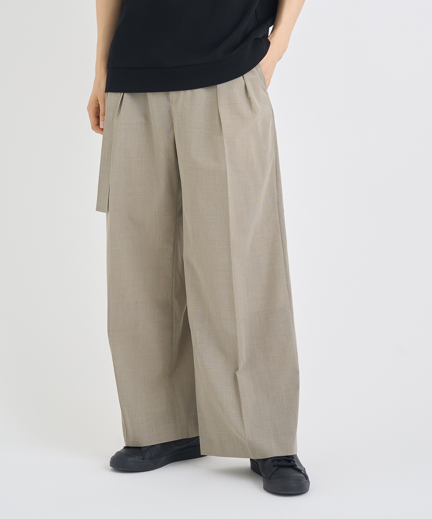 別注 BELTED BAGGY TROUSERS