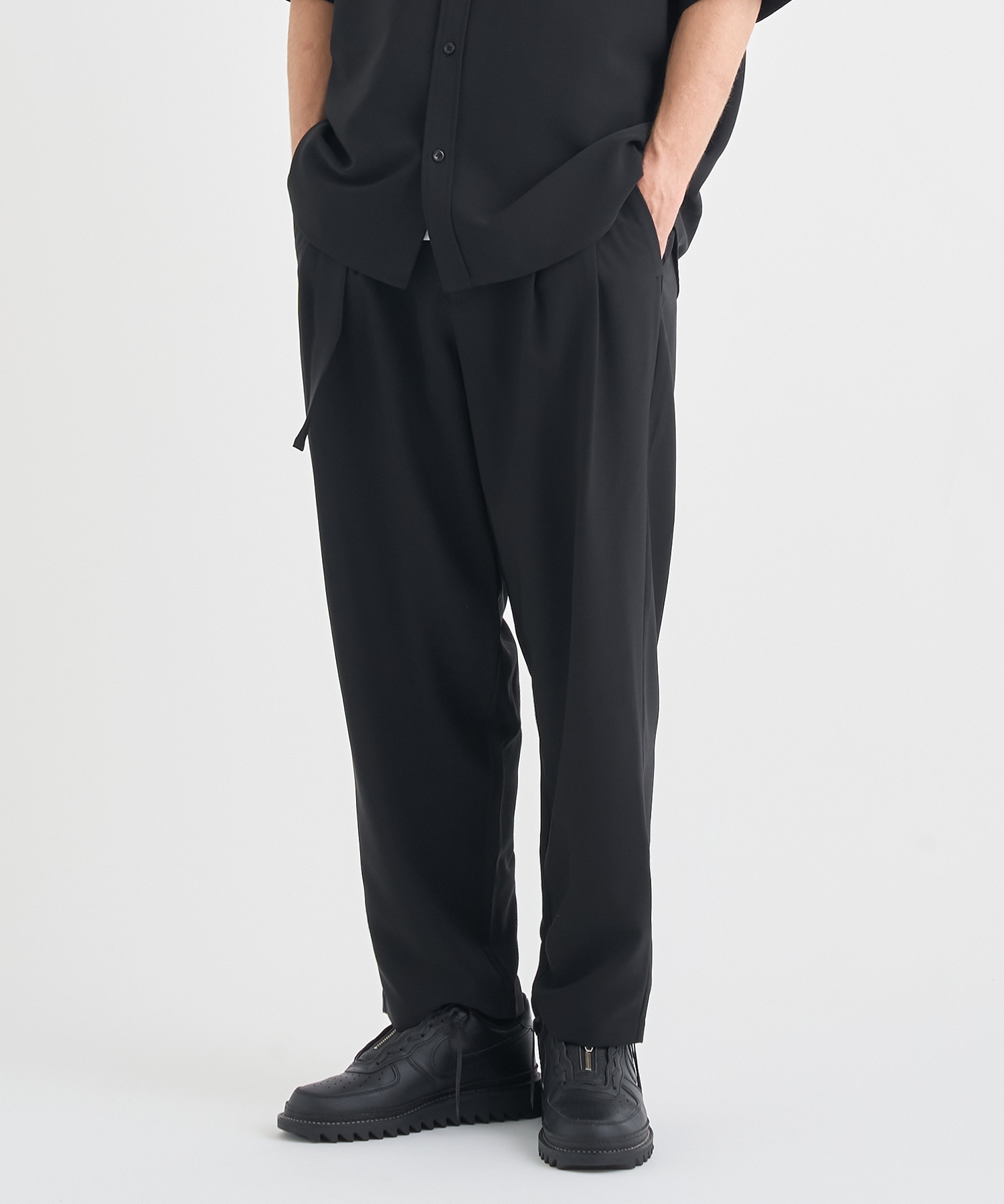 別注 PE CONPACT TWILL BELTED PANTS