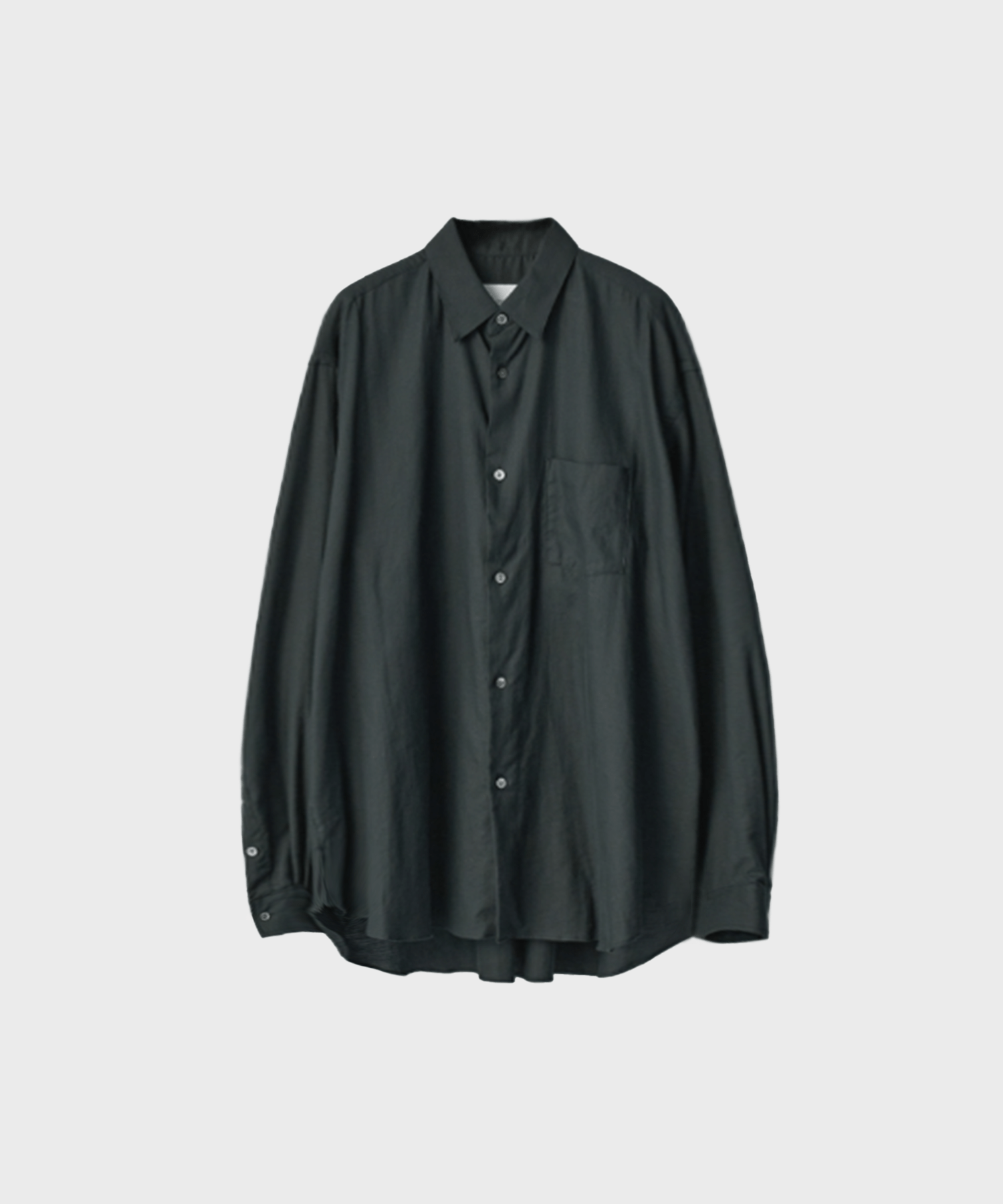COTTON/SILK OVERSIZED REGULAR COLLAR SHIRT