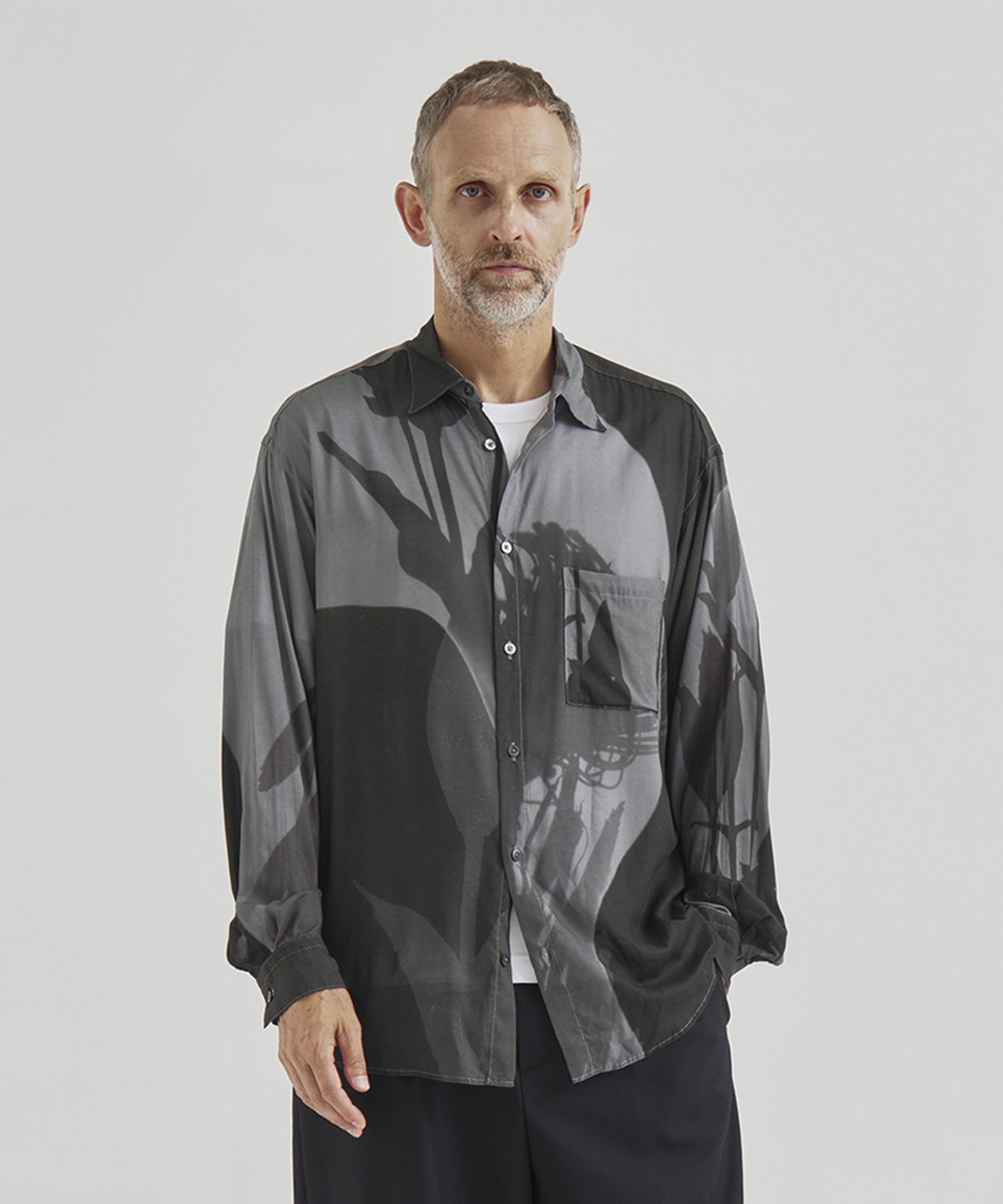 Photogram Printed Rayon Shirt