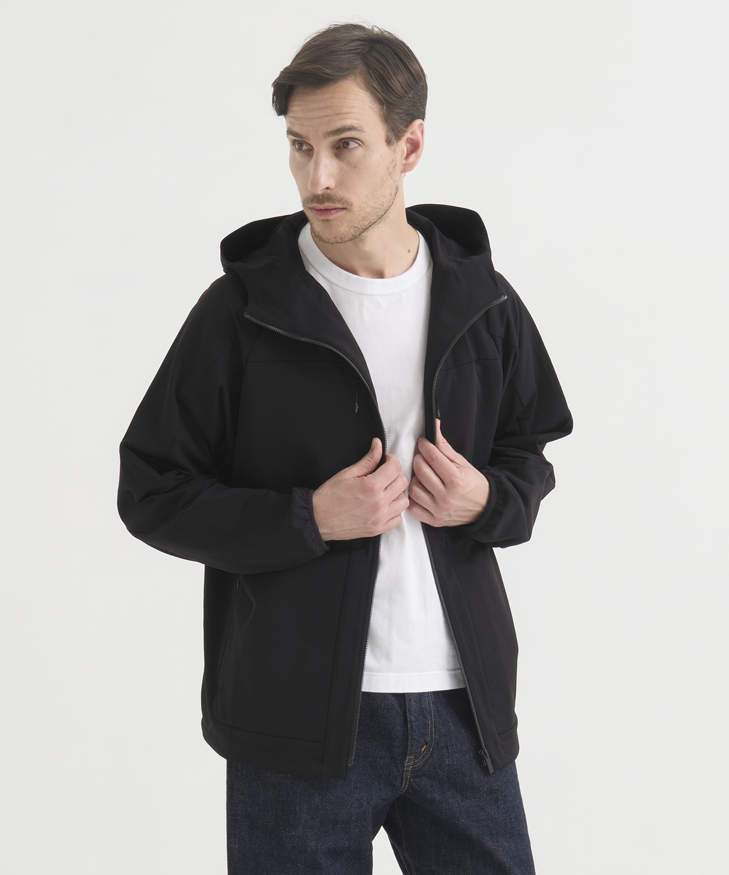 別注BLK SUPER LIGHT SWEAT ZIPUP HOODIE