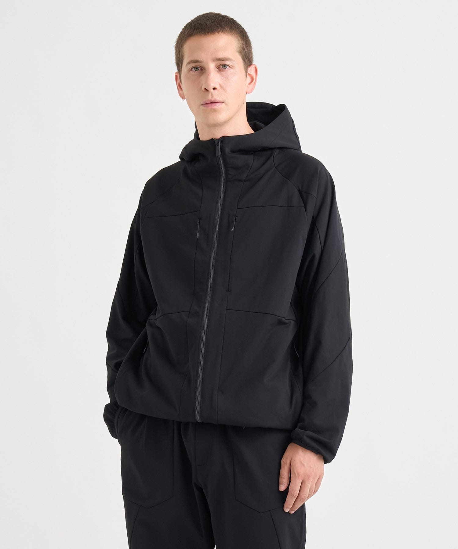 別注BLK SUPER LIGHT SWEAT ZIPUP HOODIE
