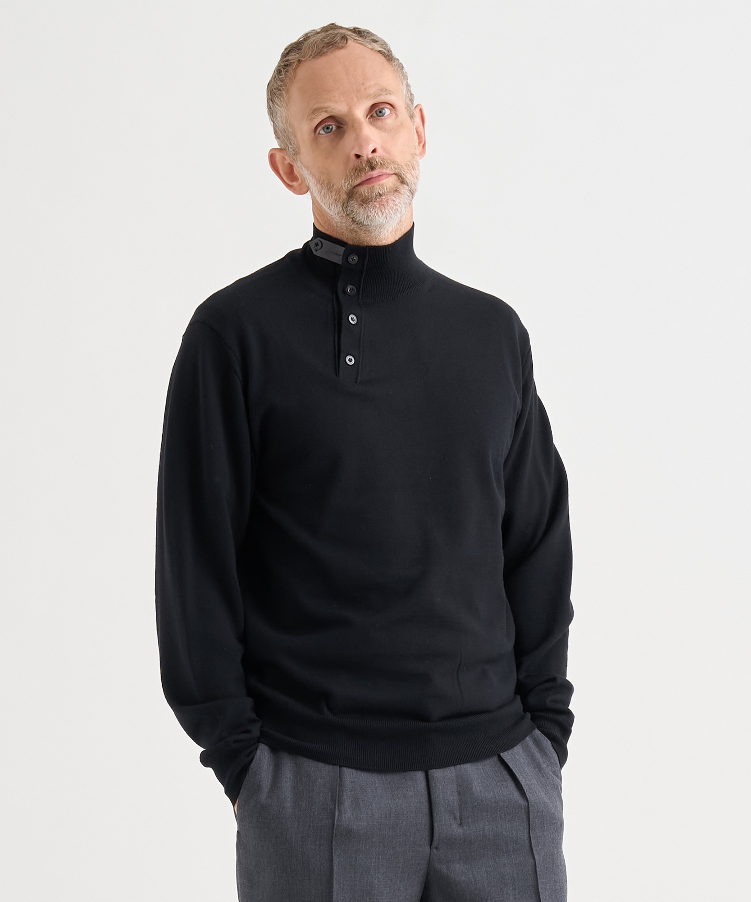 別注WOOL HIGH-NECK KNIT PULLOVER