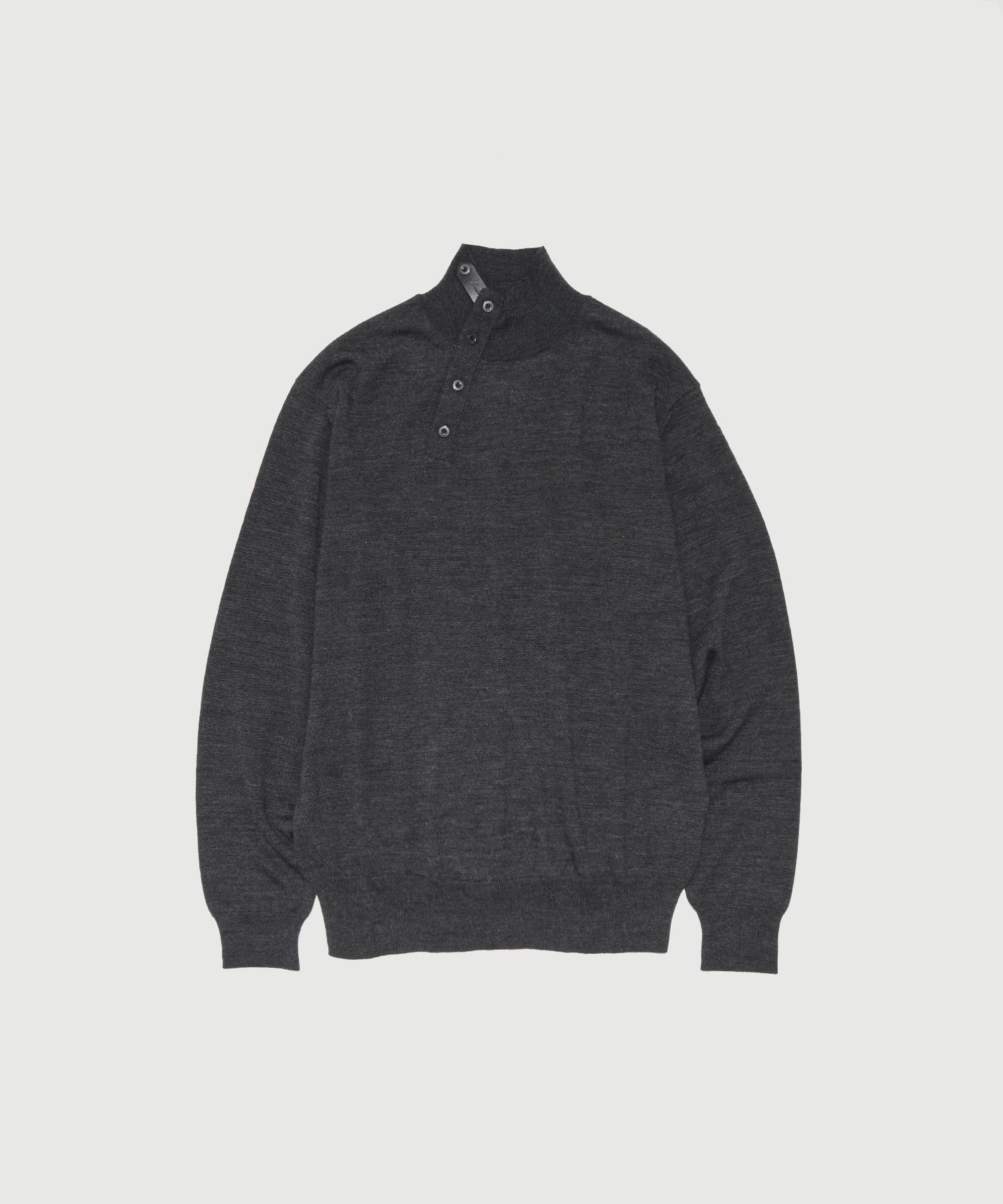 WOOL HIGH-NECK KNIT PULLOVER