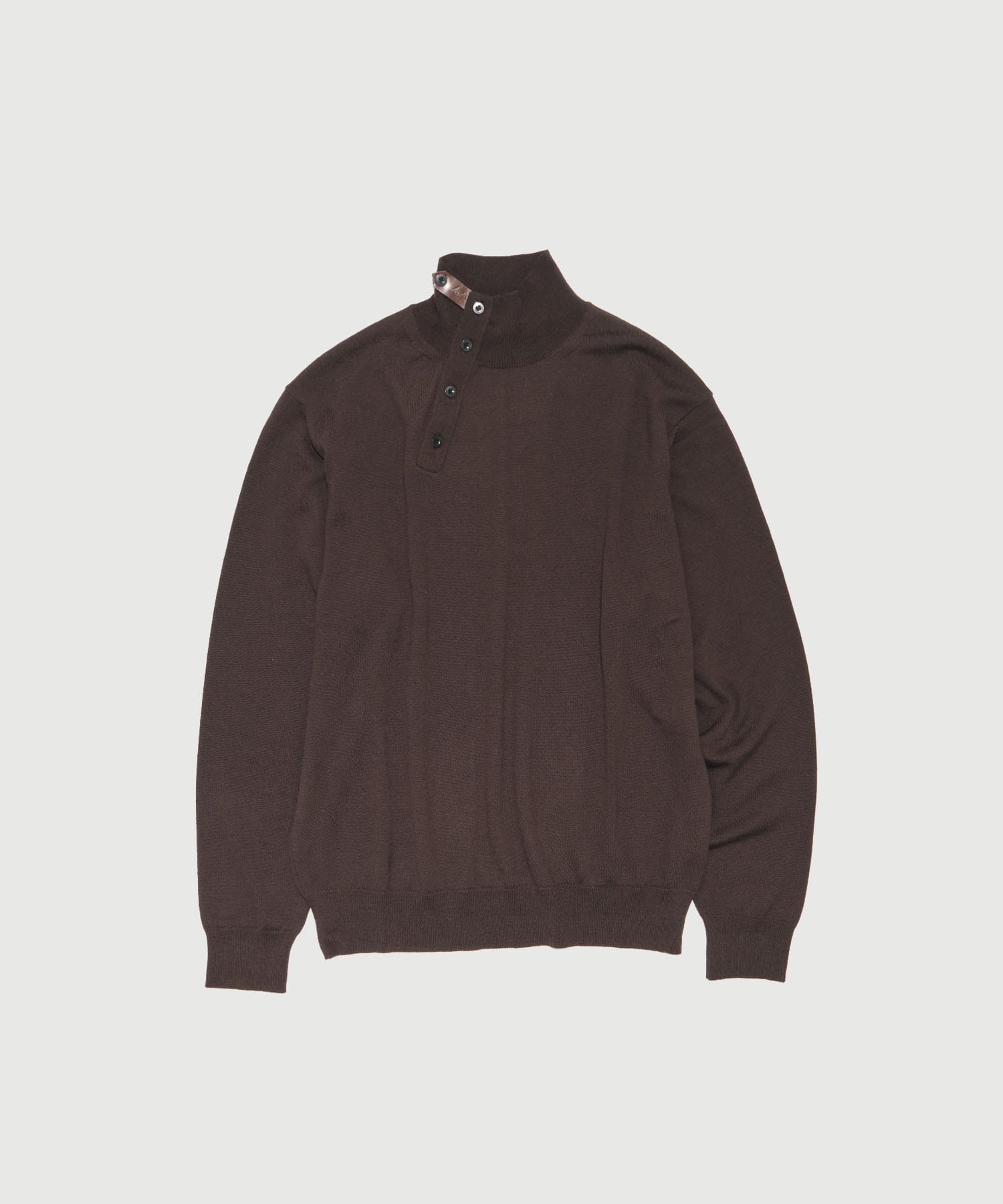 WOOL HIGH-NECK KNIT PULLOVER