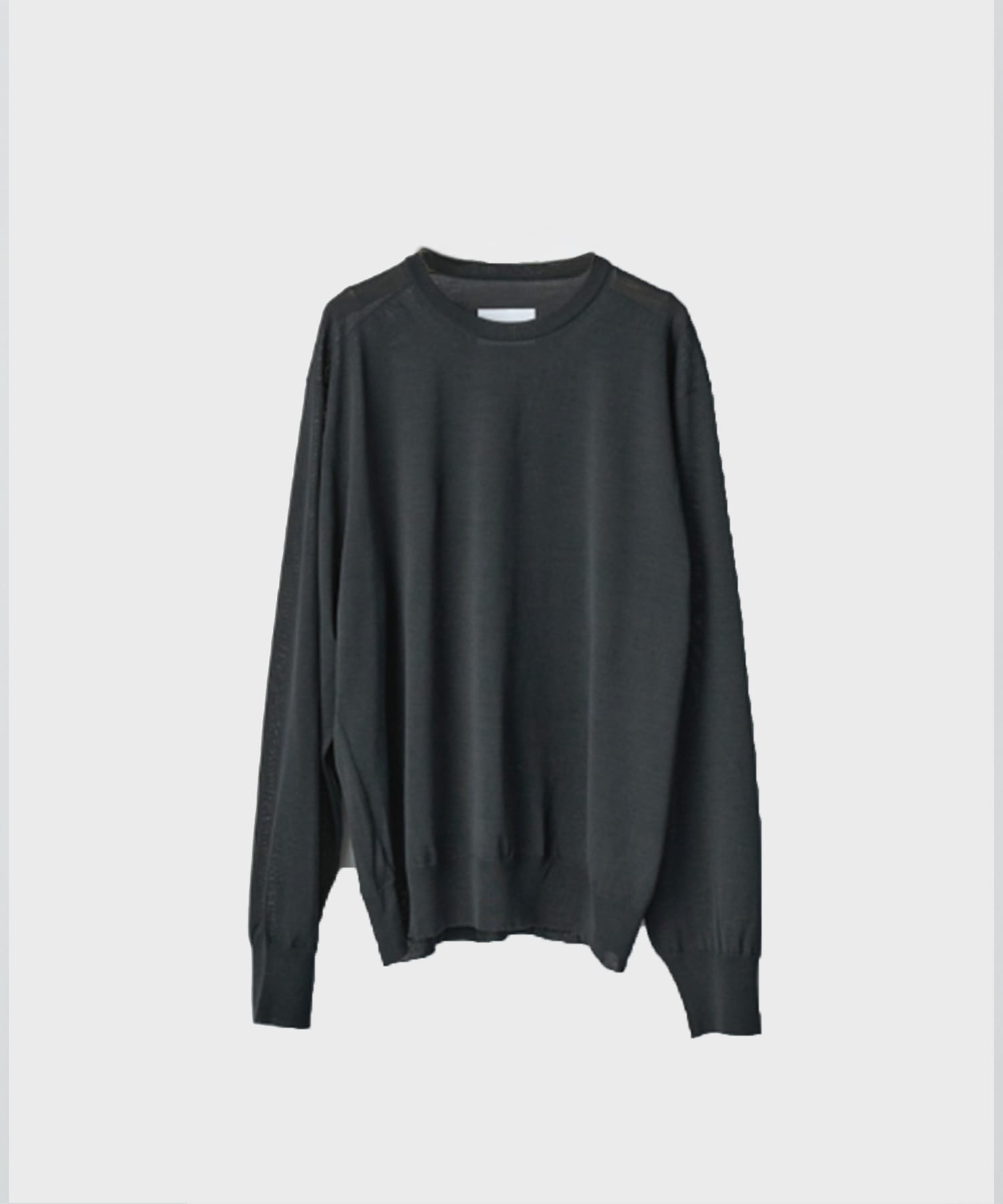 WOOL/SILK KNIT CREW NECK LS