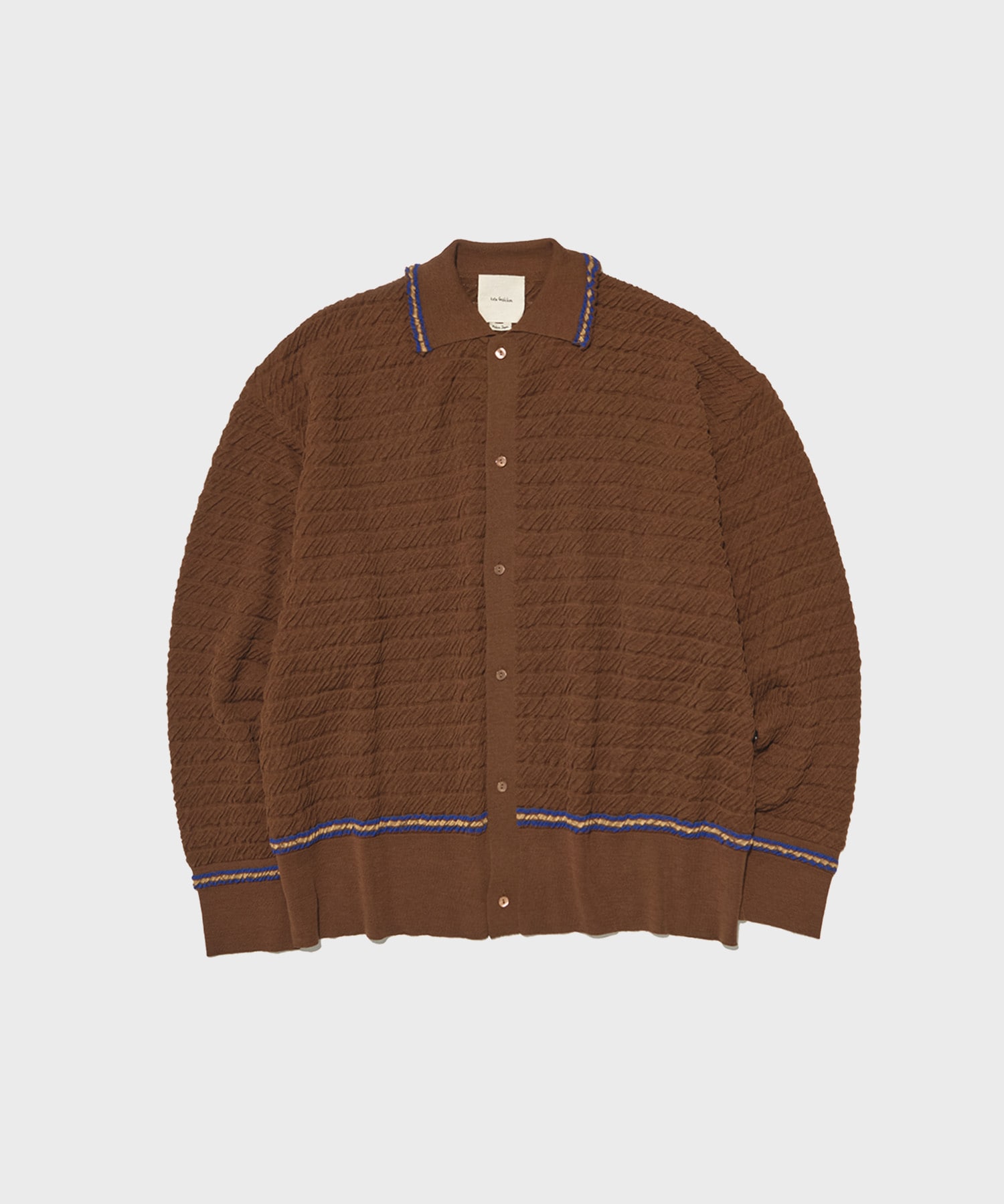 Wrinkled Polo Cardigan