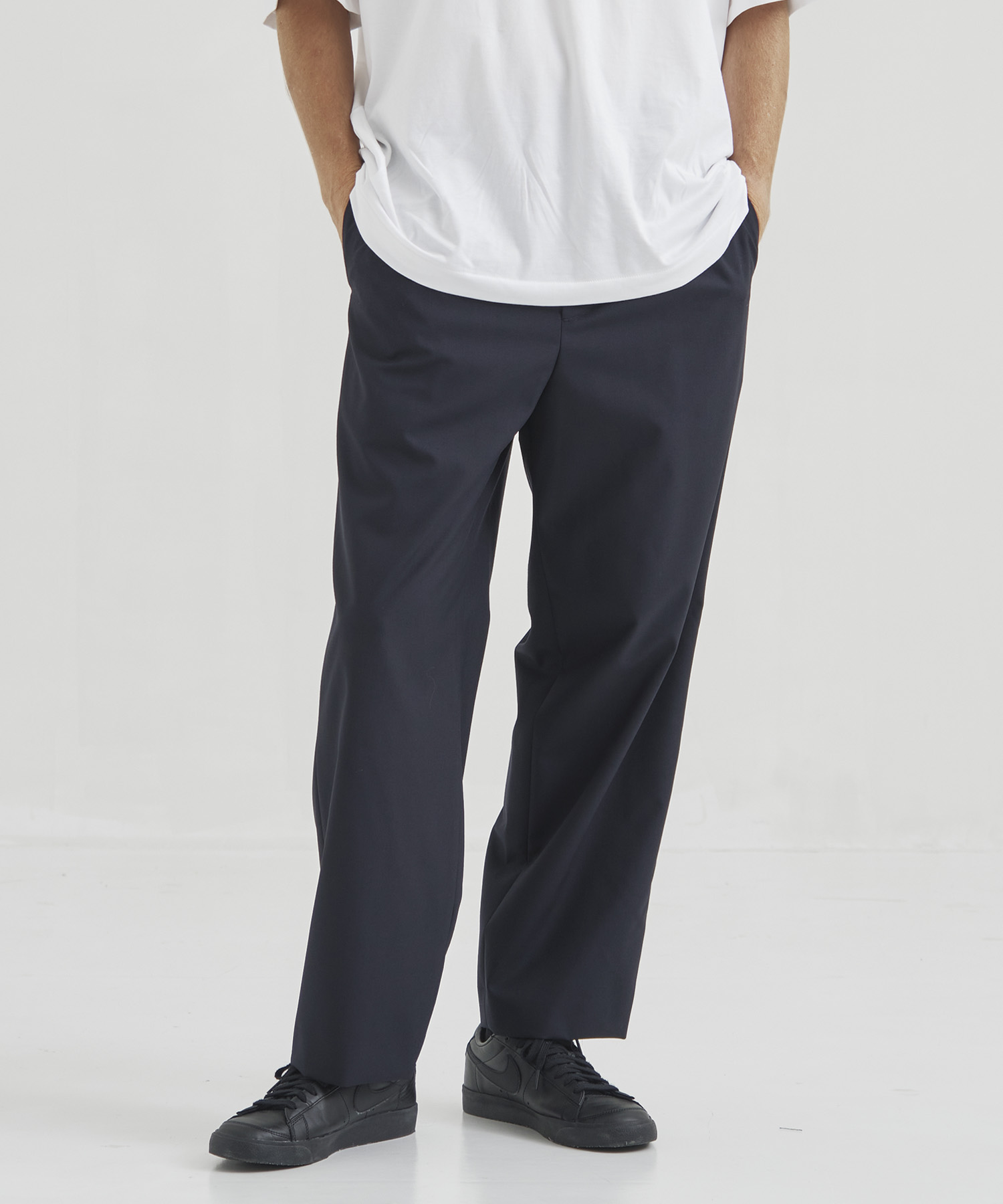 WOOL TORPICAL LOOSE FIT PANTS