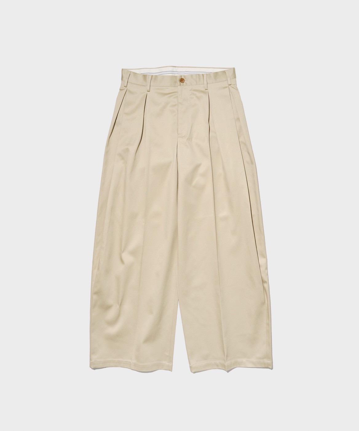 Tuck-detail cotton pants