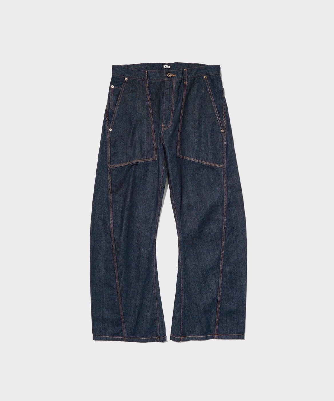 3D cutting denim pants