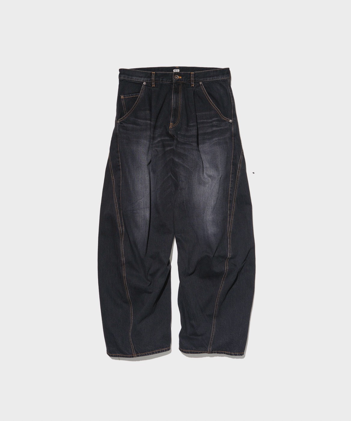 3D cutting denim pants